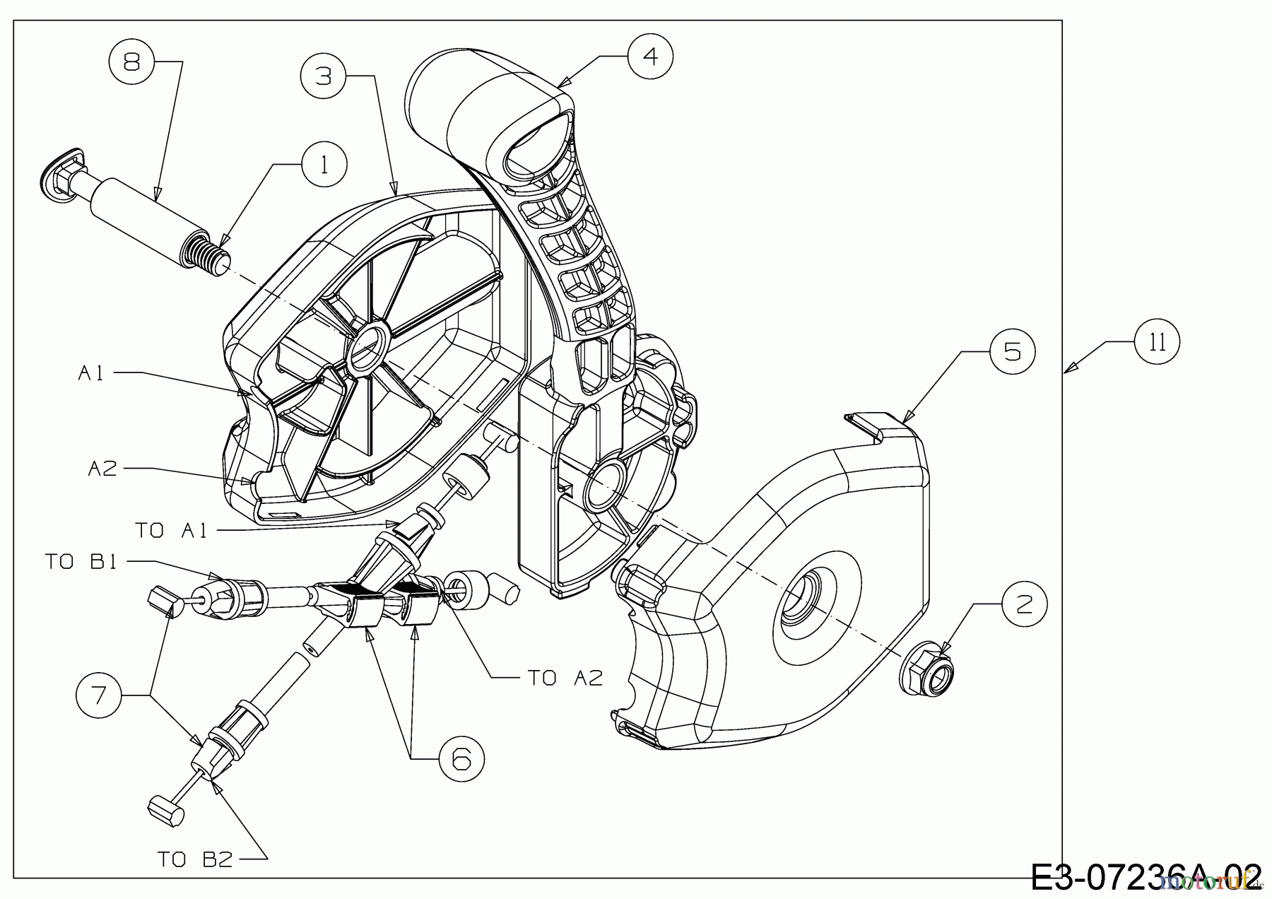 Wolf-Garten Schneefräsen Expert 5370 31AR2T6D650 (2014) Wurfweitenregulierung