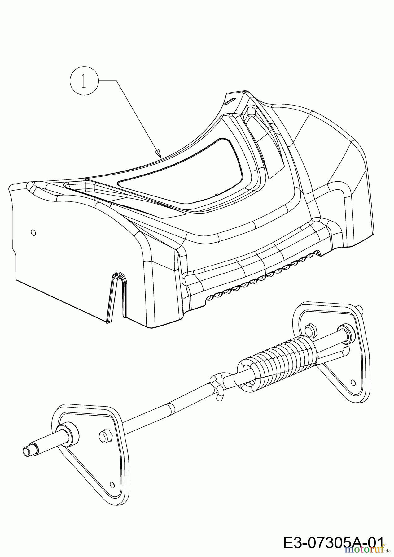 Wolf-Garten Motormäher mit Antrieb Expert 46 BA V IS 12BGK17E650 (2017) Abdeckung Vorderachse