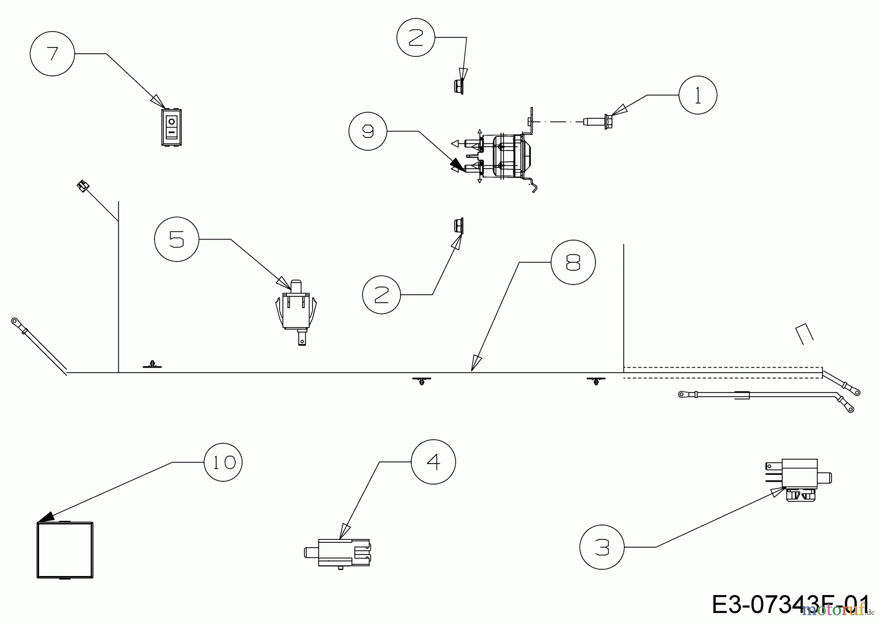 Wolf-Garten Rasentraktoren Expert 107.175 H 13HD93WG650 (2016) Elektroteile