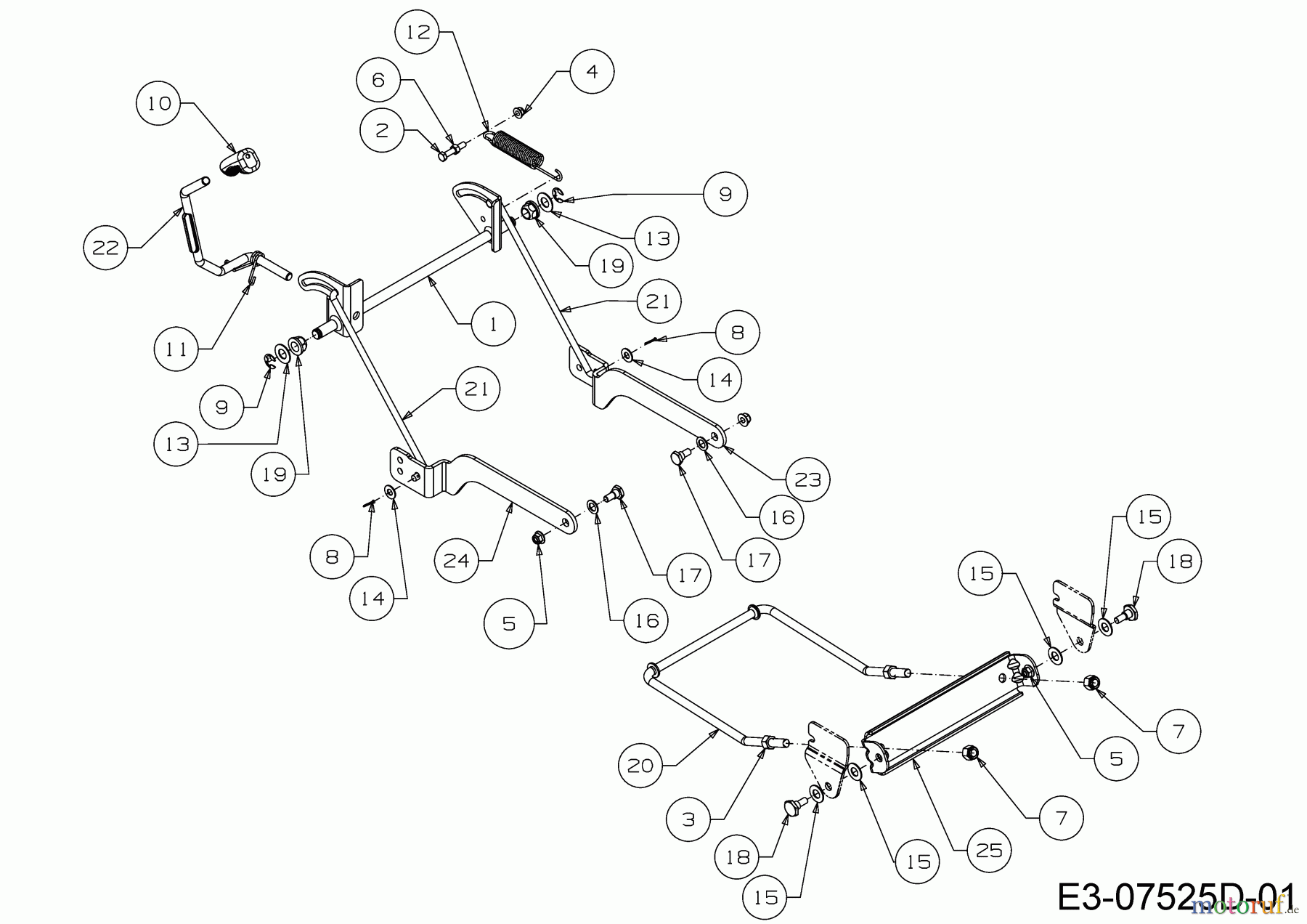Wolf-Garten Rasentraktoren Expert 105.175 H 13HN99WN650 (2016) Mähwerksaushebung