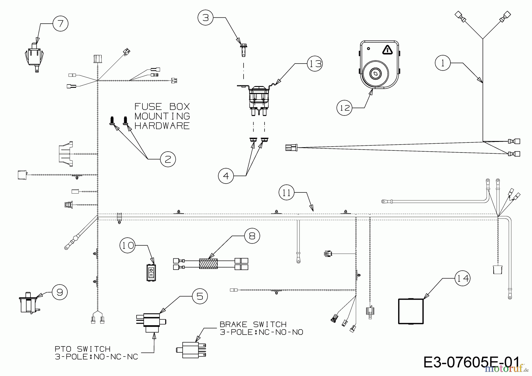Wolf-Garten Rasentraktoren Expert 92.155 H 13HM99WE650 (2016) Elektroteile