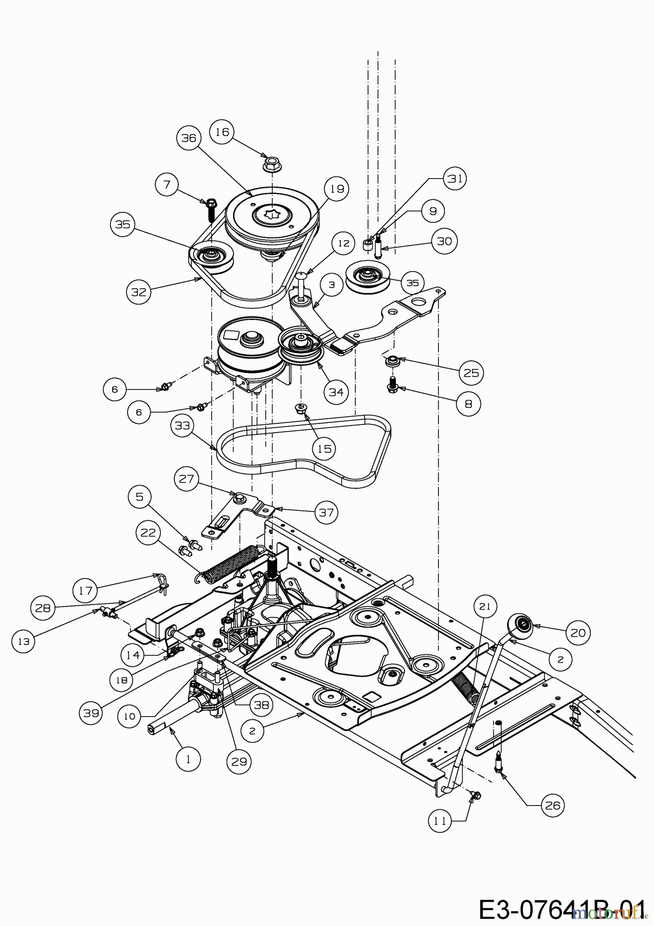 Wolf-Garten Rasentraktoren Scooter Pro 13B226ED650 (2014) Fahrantrieb
