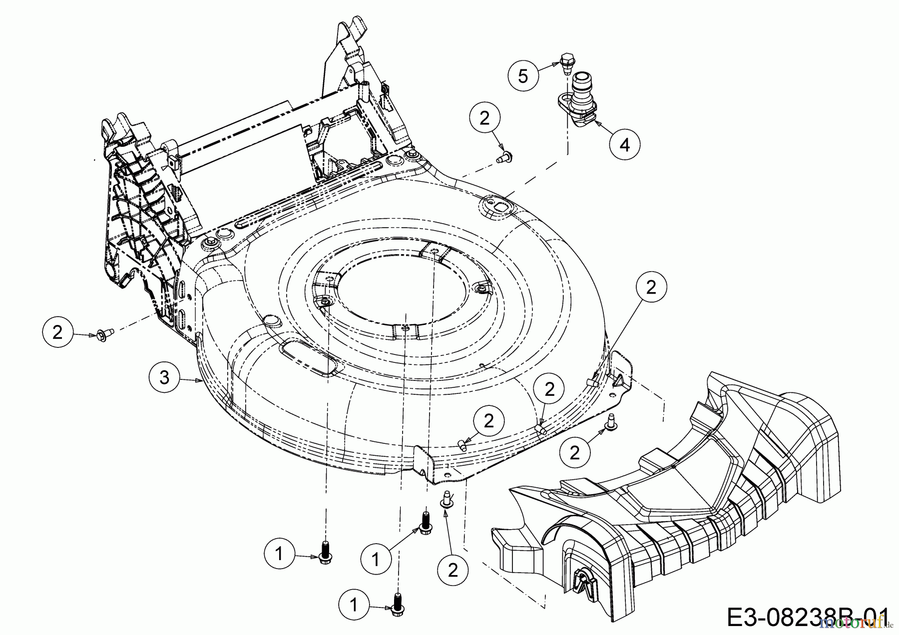  Wolf-Garten Motormäher mit Antrieb Expert 530 A 12A-PUKC650  (2014) Mähwerksgehäuse