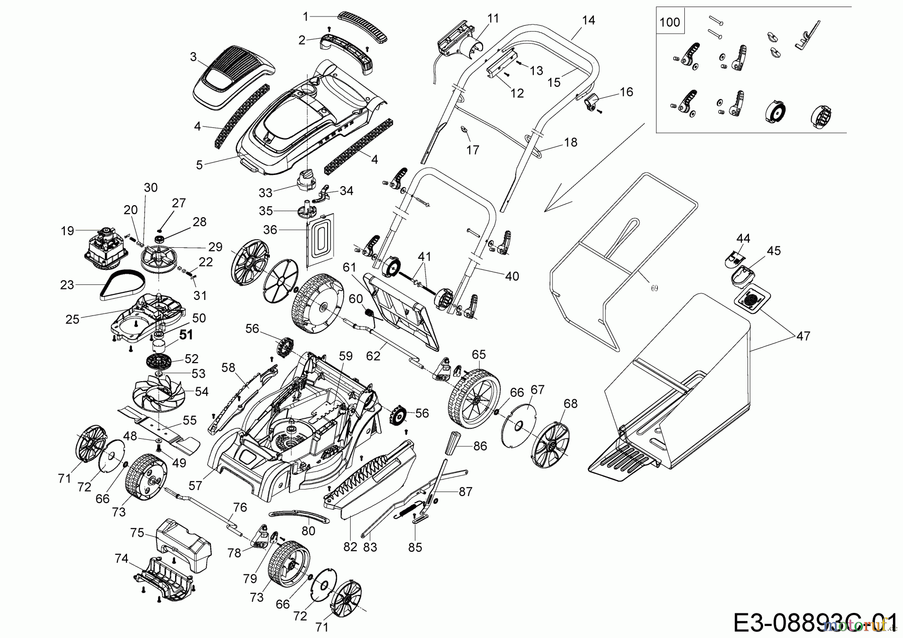  Wolf-Garten Elektromäher A 400 E 18AKMJL4650  (2020) Grundgerät