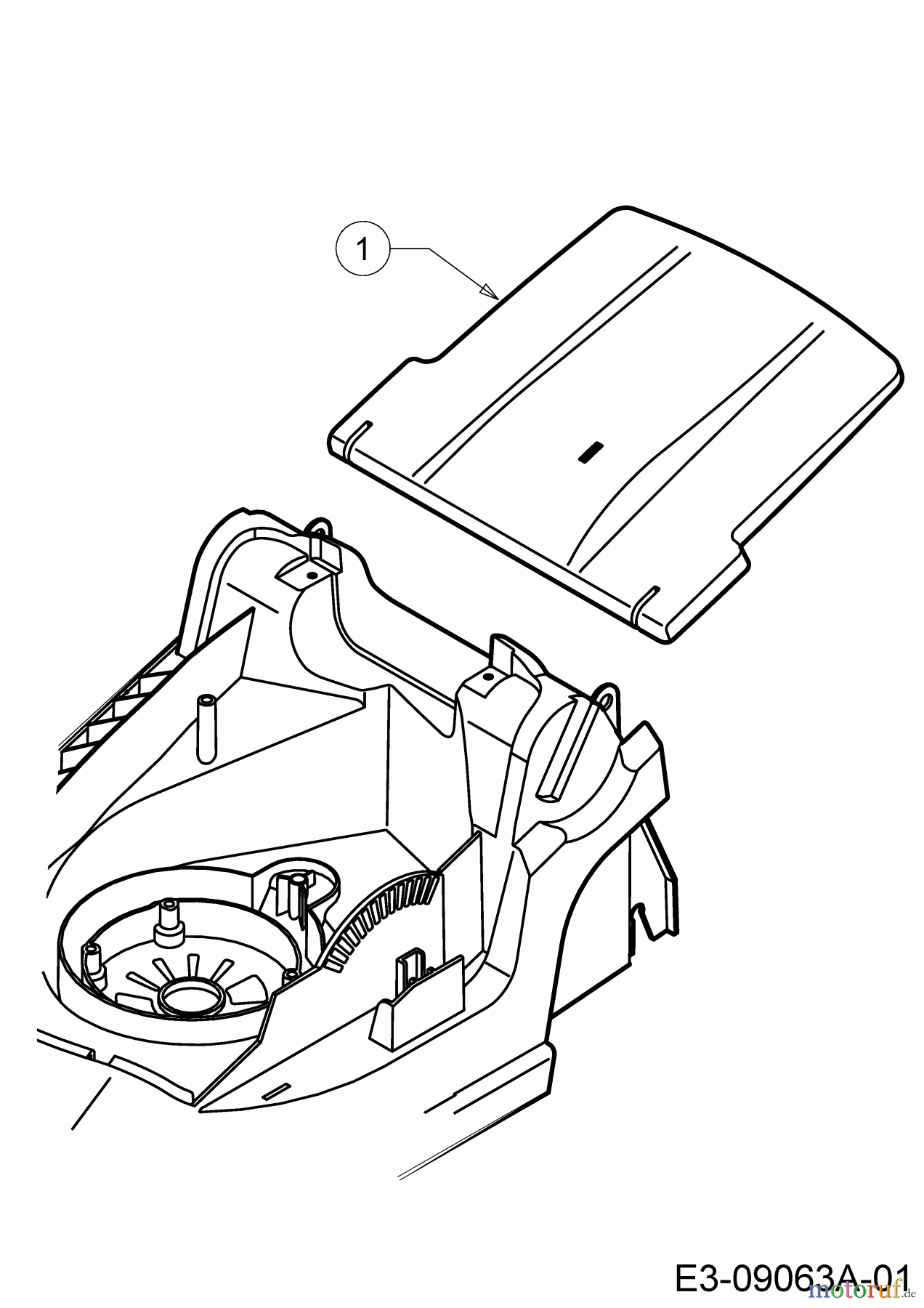 Wolf-Garten Elektromäher Expert 34 E 18BWF1S-650 (2014) Heckklappe