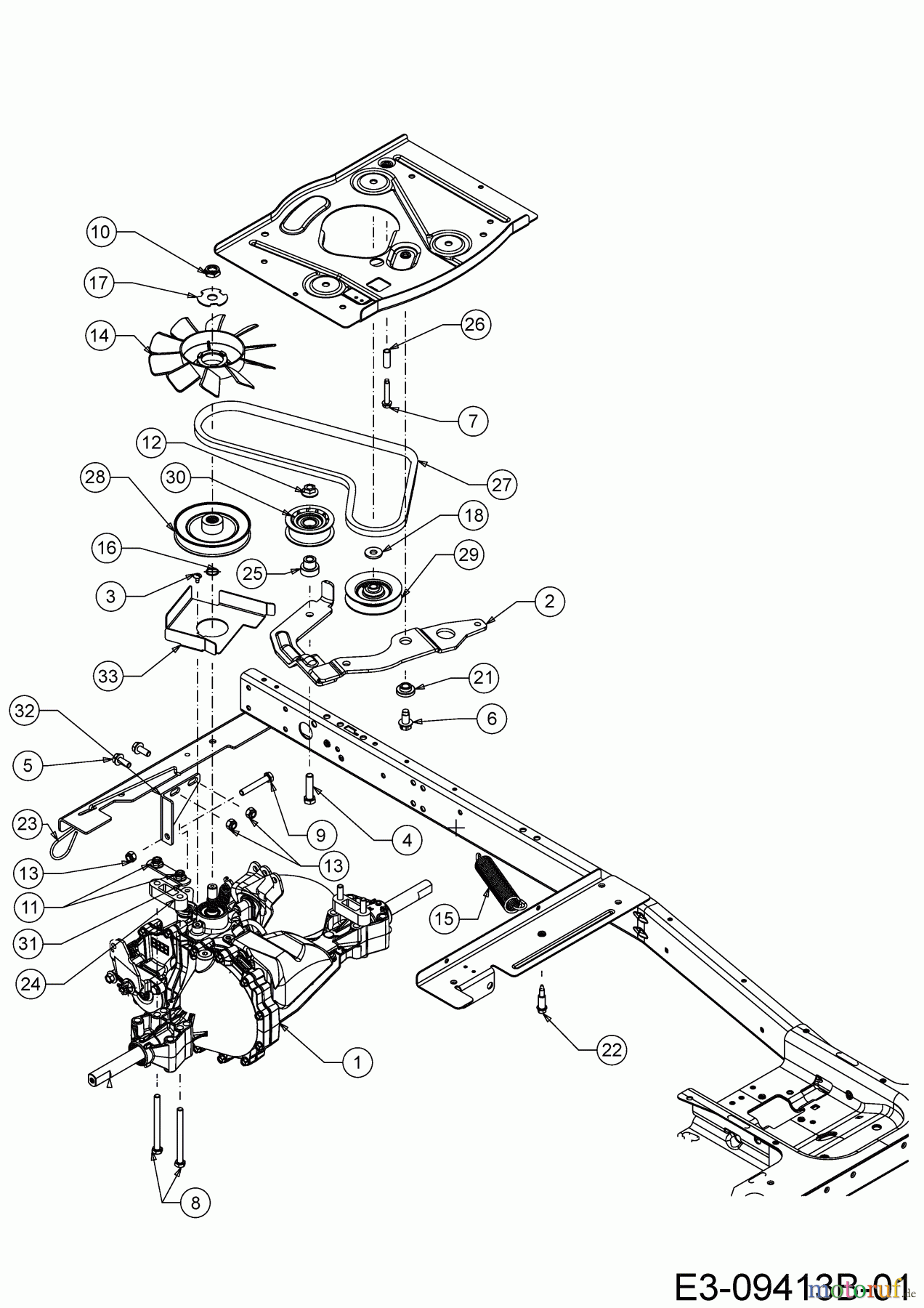 Wolf-Garten Rasentraktoren Scooter Hydro 13B721SD650 (2020) Fahrantrieb
