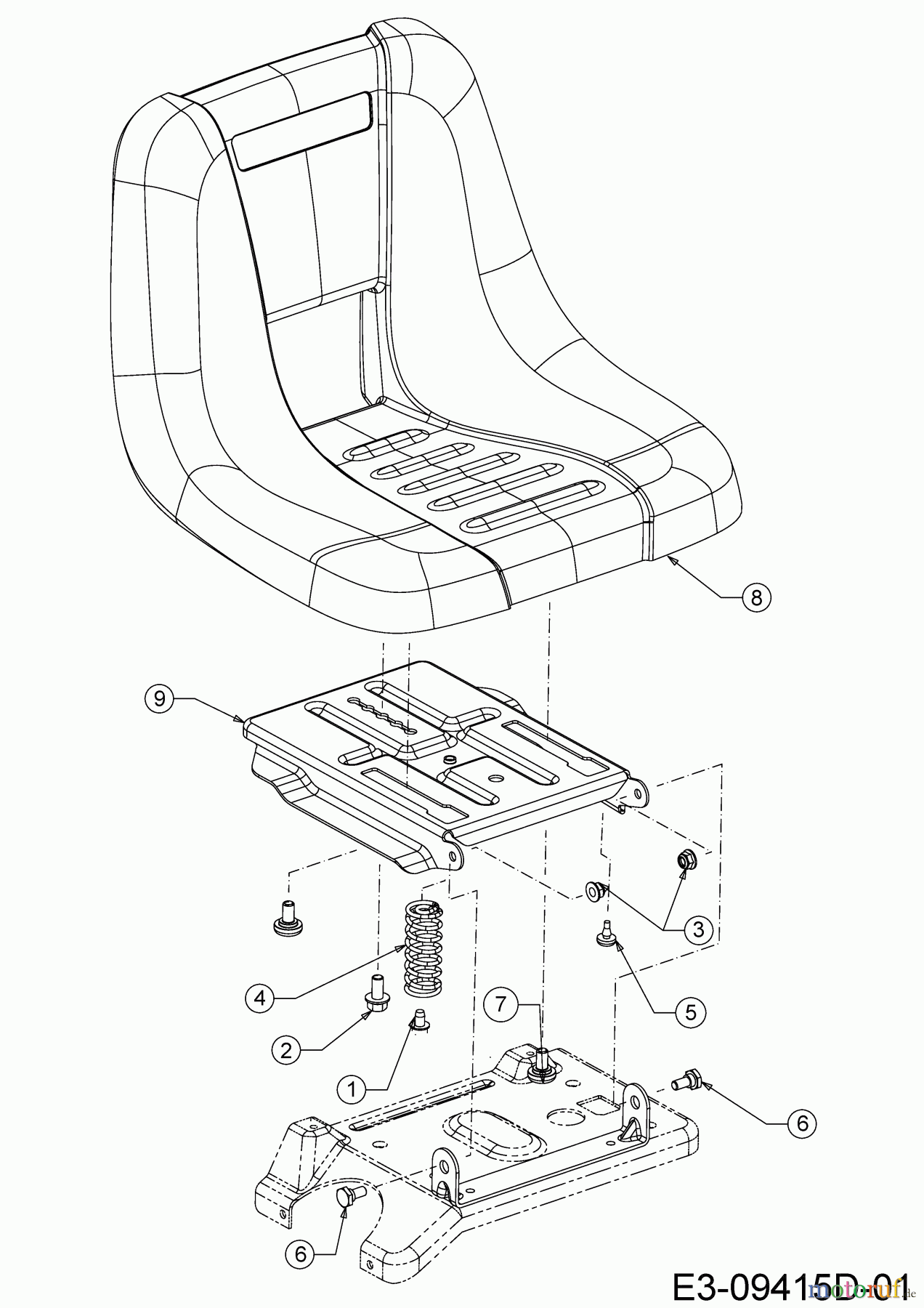 Wolf-Garten Rasentraktoren Scooter Pro 13C226HD650 (2020) Sitz