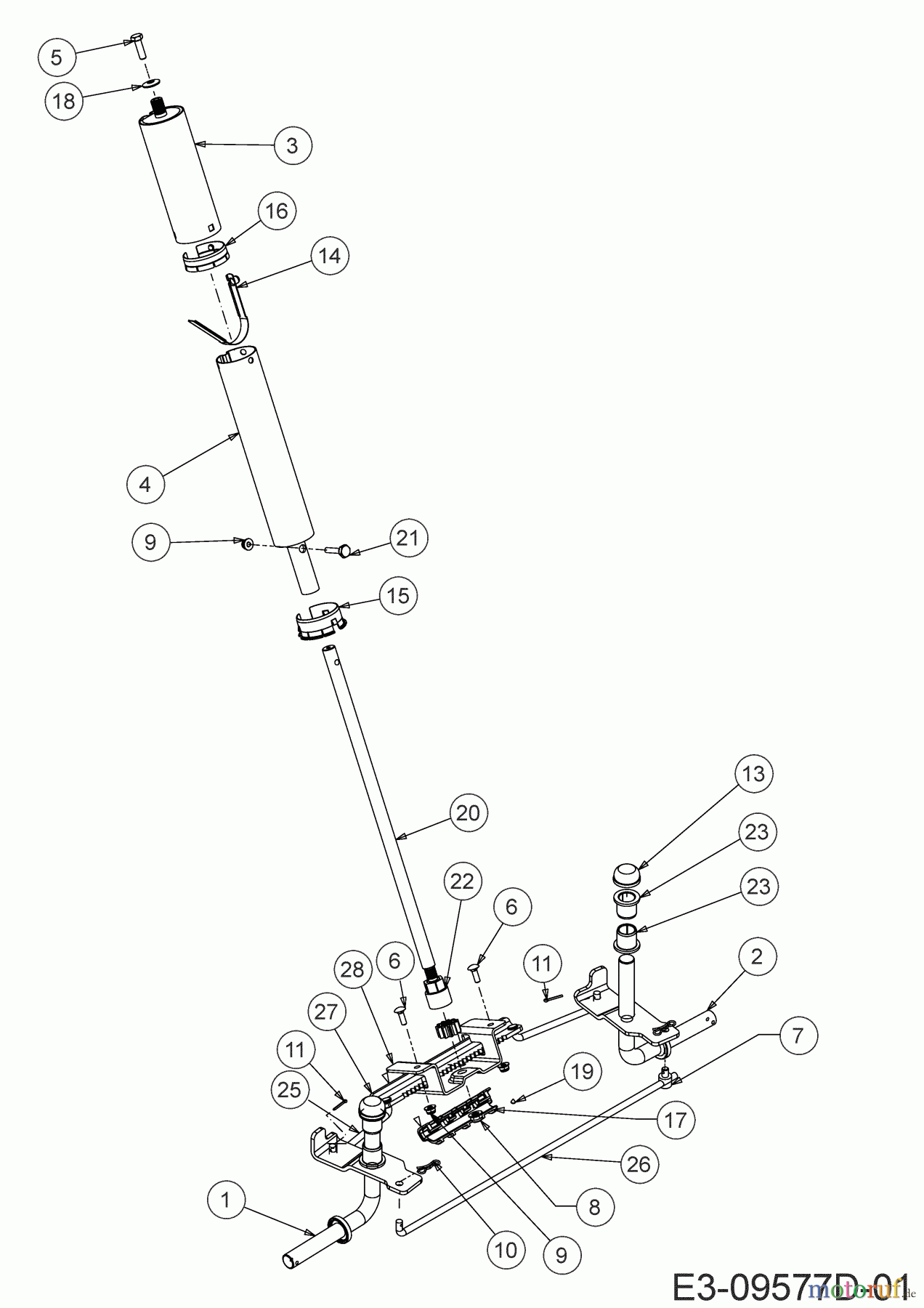 Wolf-Garten Rasentraktoren Scooter Pro 13C226HD650 (2020) Lenkung