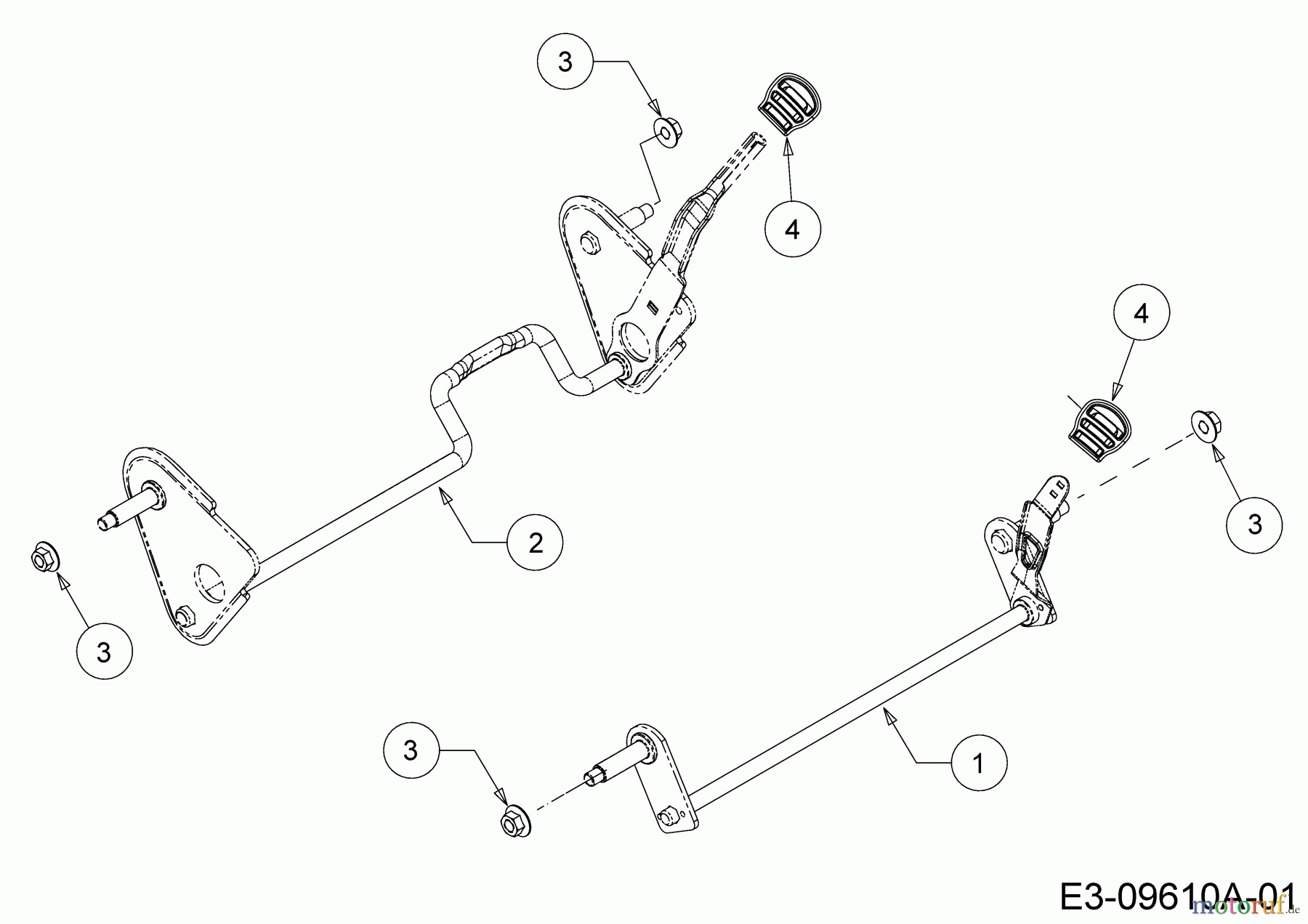 Wolf-Garten Motormäher mit Antrieb WA 46 A 12A-TO5B650 (2020) Achsen, Höhenverstellung