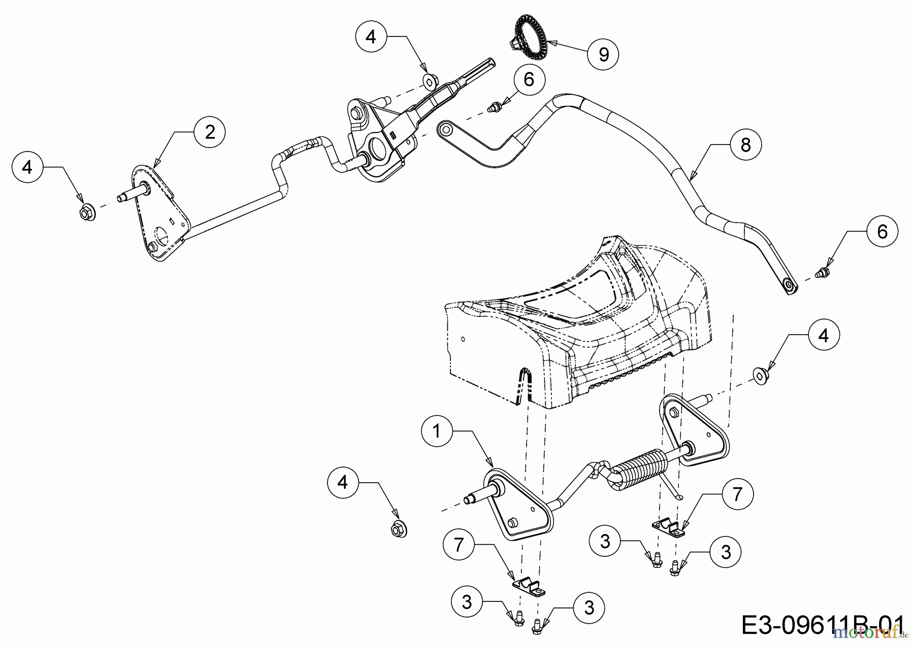 Wolf-Garten Motormäher mit Antrieb Expert 530 A 12C-PUKC650 (2019) Achsen, Höhenverstellung