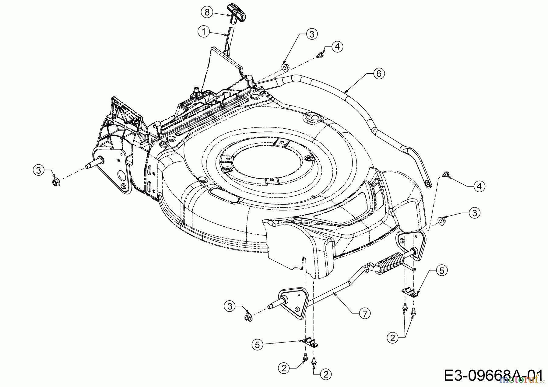 Wolf-Garten Motormäher mit Antrieb Expert 53 BA V IS 12BGQ56J650 (2017) Achsen, Höhenverstellung