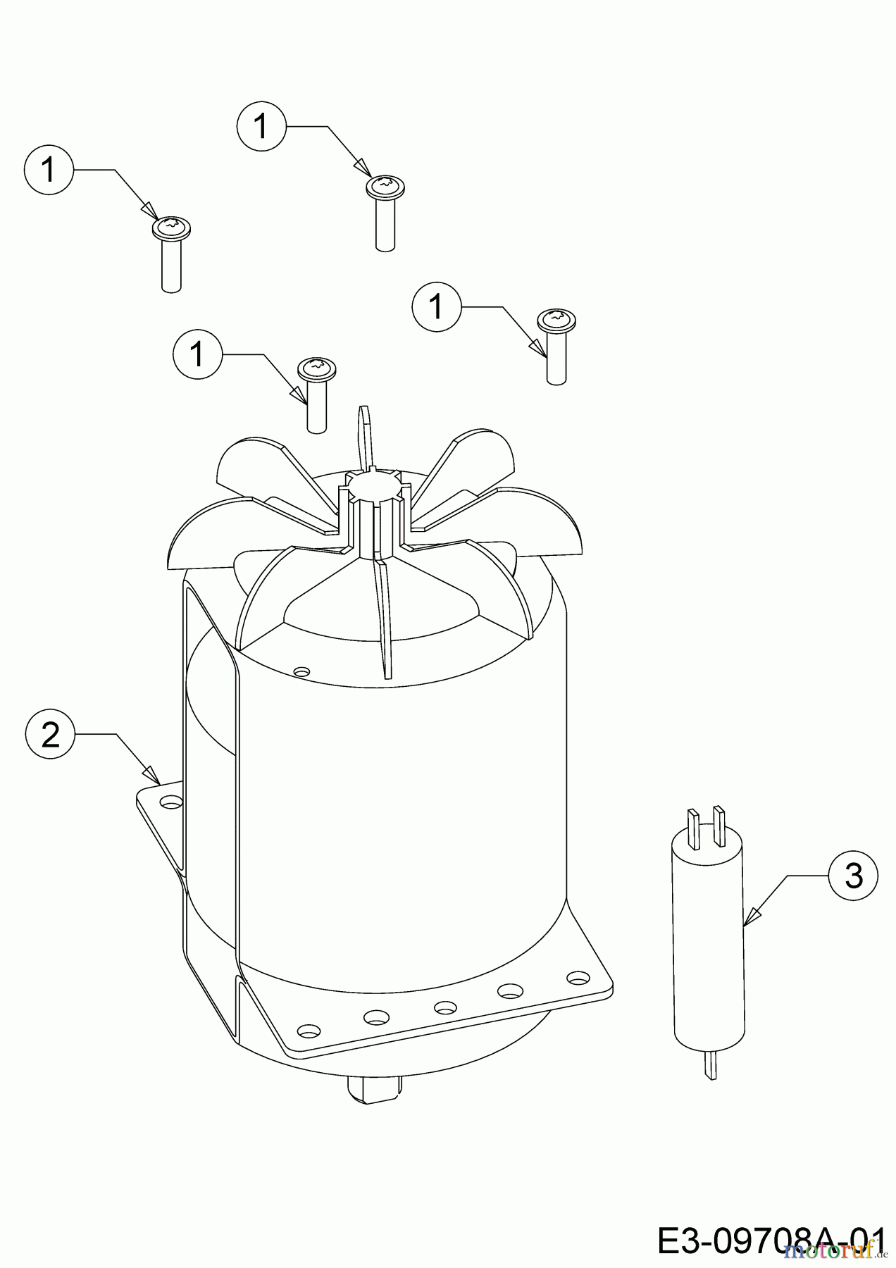 Wolf-Garten Elektromäher Expert 40 E 18AWH1K-650 (2013) Kondensator, Motor