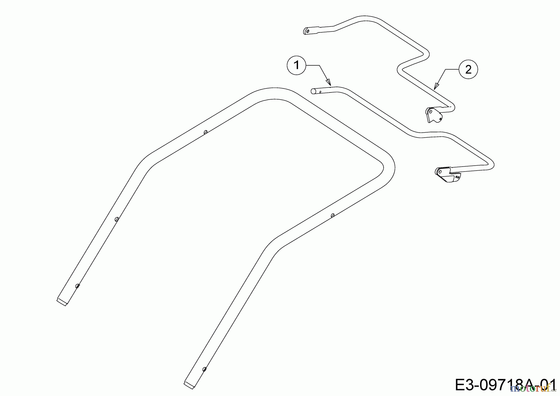 Wolf-Garten Elektromäher mit Antrieb A 400 EA 18CRMLM1650 (2019) Bügel Schalter, Schaltbügel