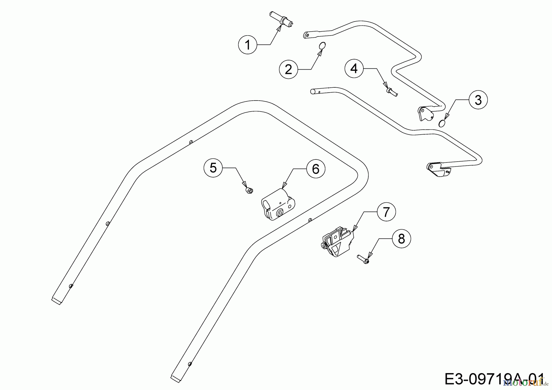 Wolf-Garten Elektromäher mit Antrieb A 400 EA 18CRMLM1650 (2019) Befestigungsteile Bügel