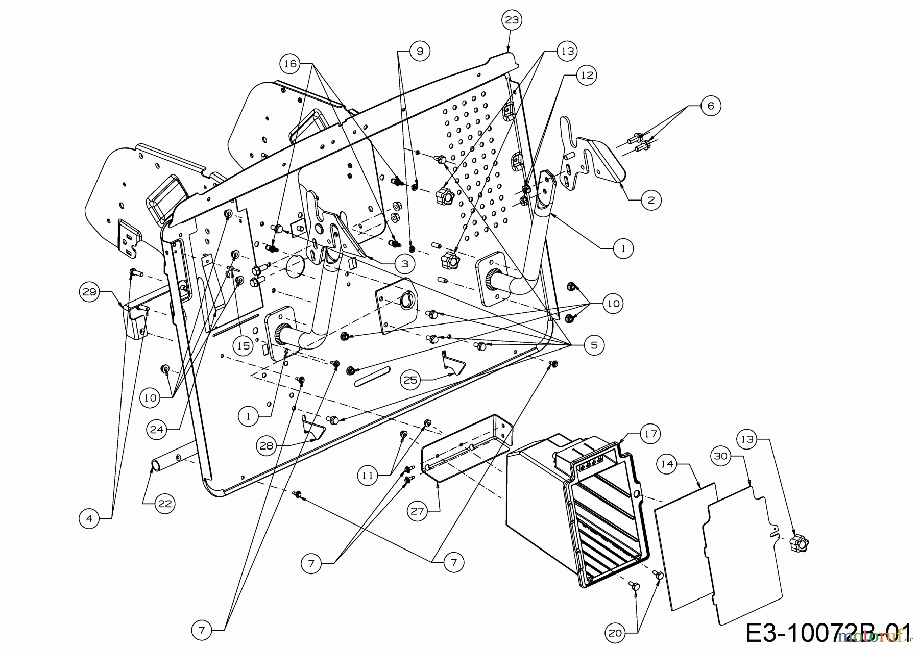 Wolf-Garten Rasentraktoren 106.230 H 13AQA1VR350 (2018) Heckplatte