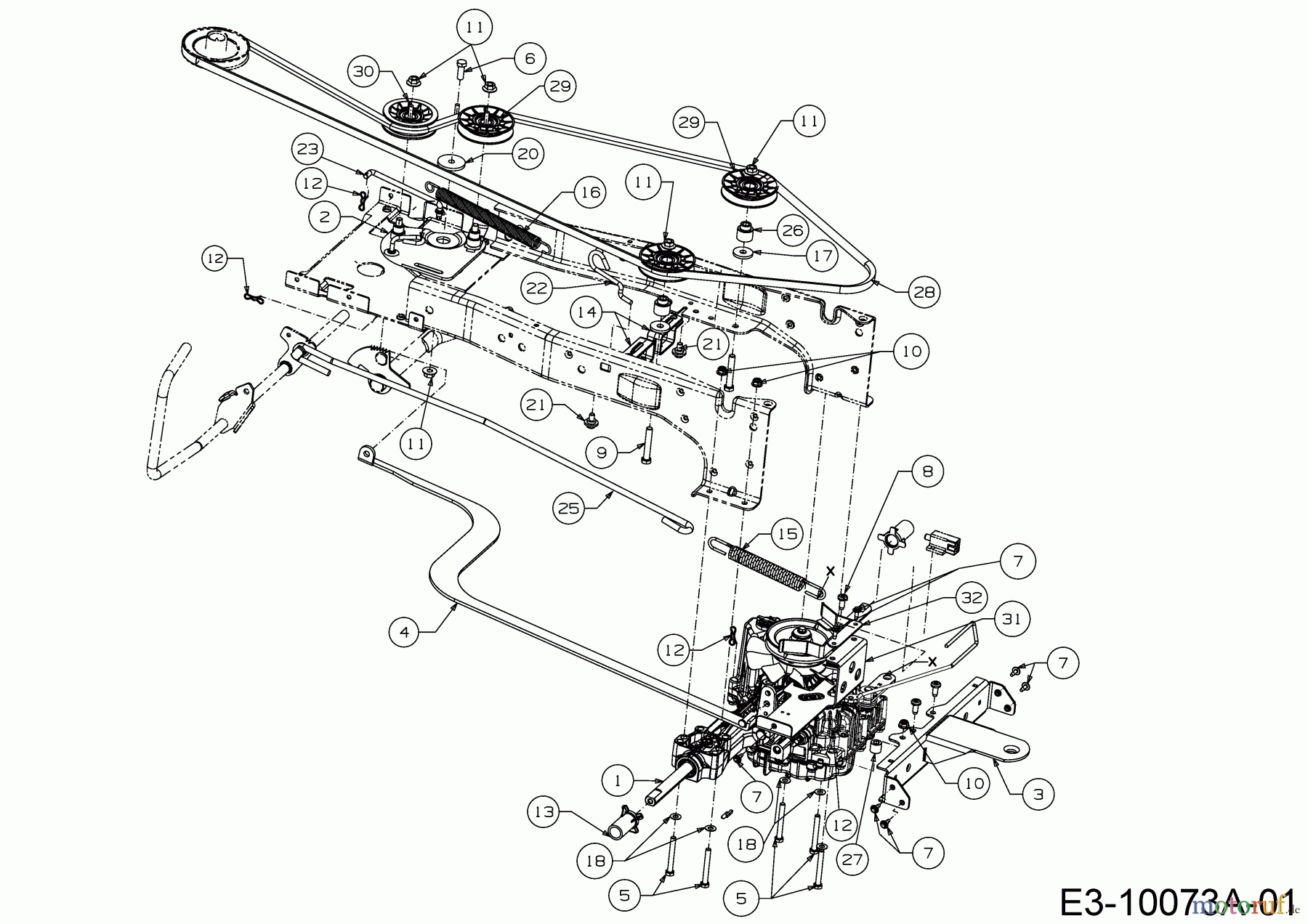 Wolf-Garten Rasentraktoren GLTT 180.106 H 13BTA1VR650 (2017) Fahrantrieb