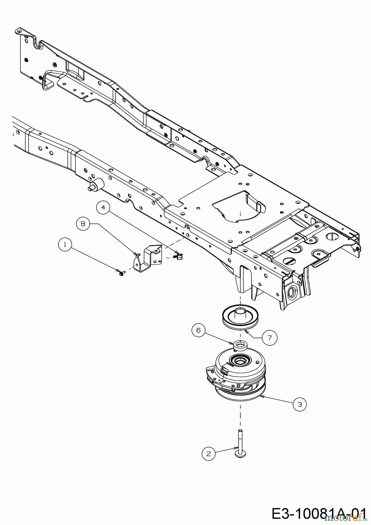 Wolf-Garten Rasentraktoren 106.230 H 13AQA1VR350 (2018) Elektromagnetkupplung, Motorkeilriemenscheibe