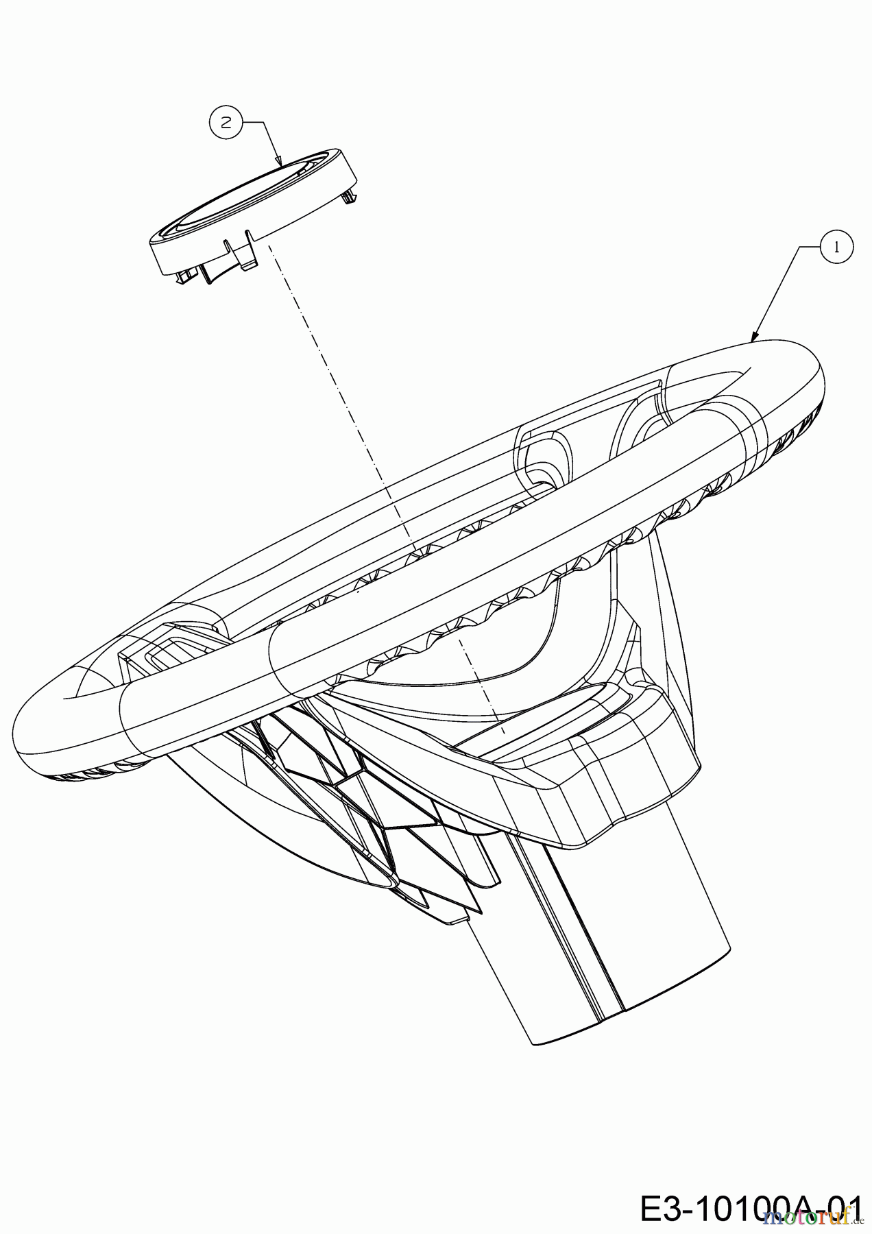 Wolf-Garten Rasentraktoren GLTT 165.95 H 13BDA1VB650 (2017) Lenkrad