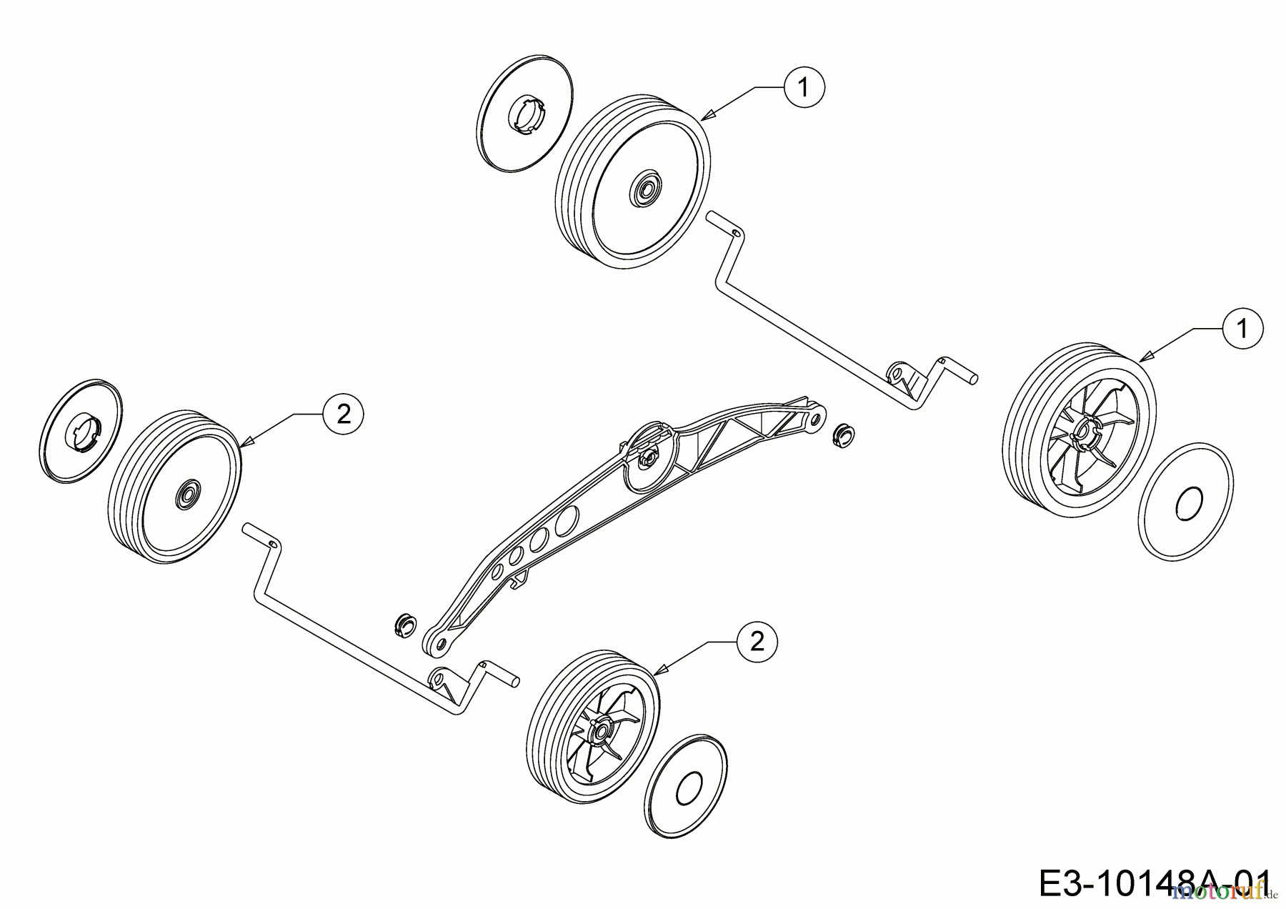 Wolf-Garten Elektromäher Expert 40 E 18DWH1K-C50 (2020) Räder
