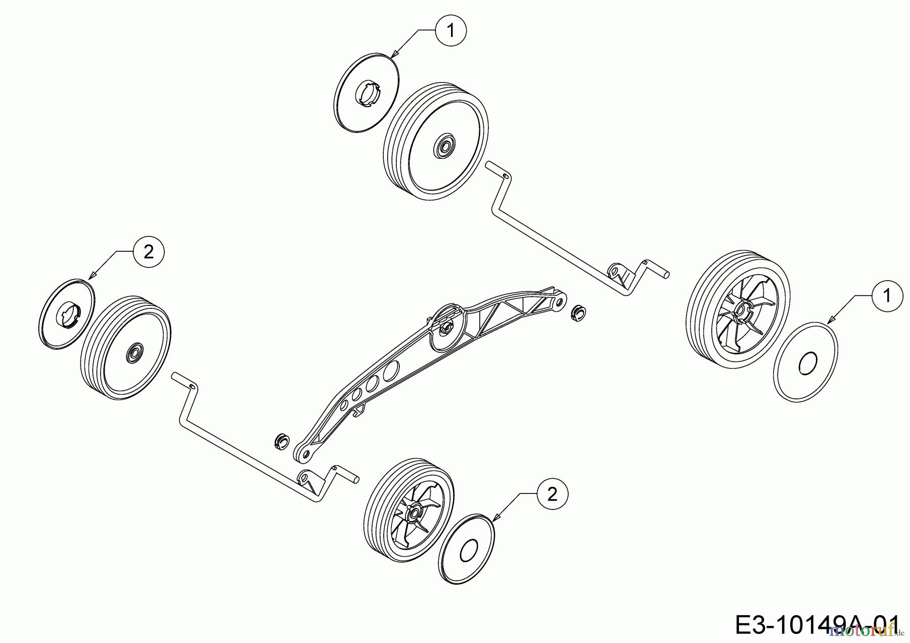 Wolf-Garten Elektromäher Expert 40 E 18DWH1K-C50 (2020) Radkappen