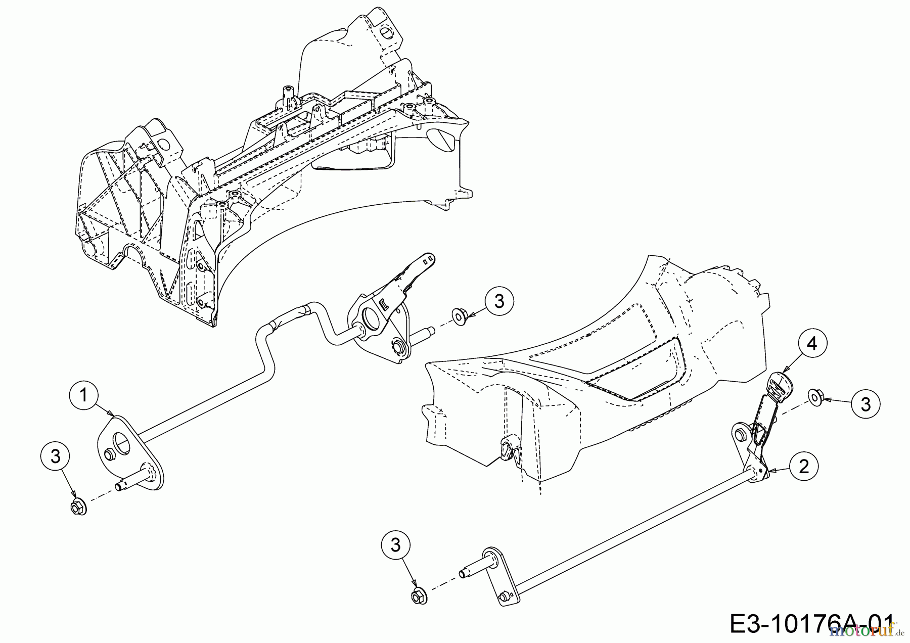 Wolf-Garten Motormäher mit Antrieb A 5300 A 12A-POKC650 (2019) Achsen, Höhenverstellung