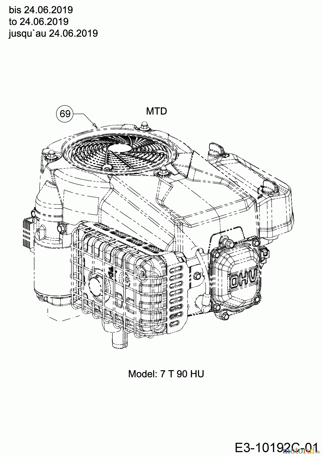 Wolf-Garten Rasentraktoren E 13/92 T 13AB765E650 (2019) Motor MTD