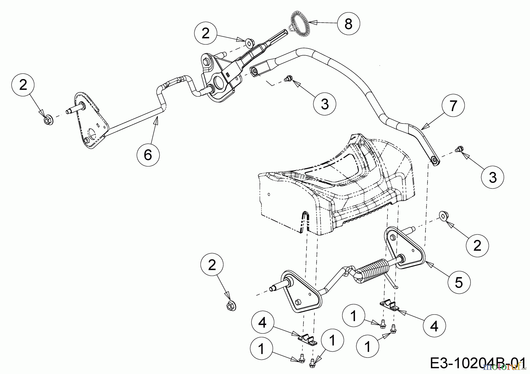  Wolf-Garten Motormäher mit Antrieb AH 4200 H 12A-LV5B650  (2019) Achsen, Höhenverstellung