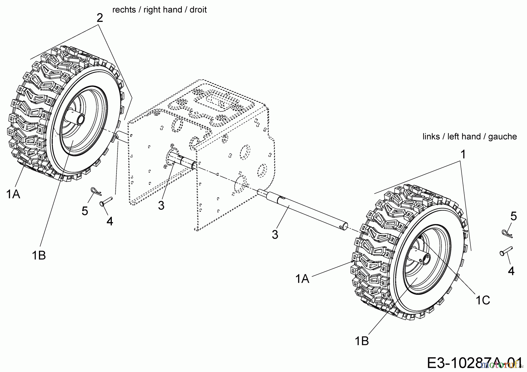 Wolf-Garten Schneefräsen Expert 84110 31AY95SV650 (2016) Räder