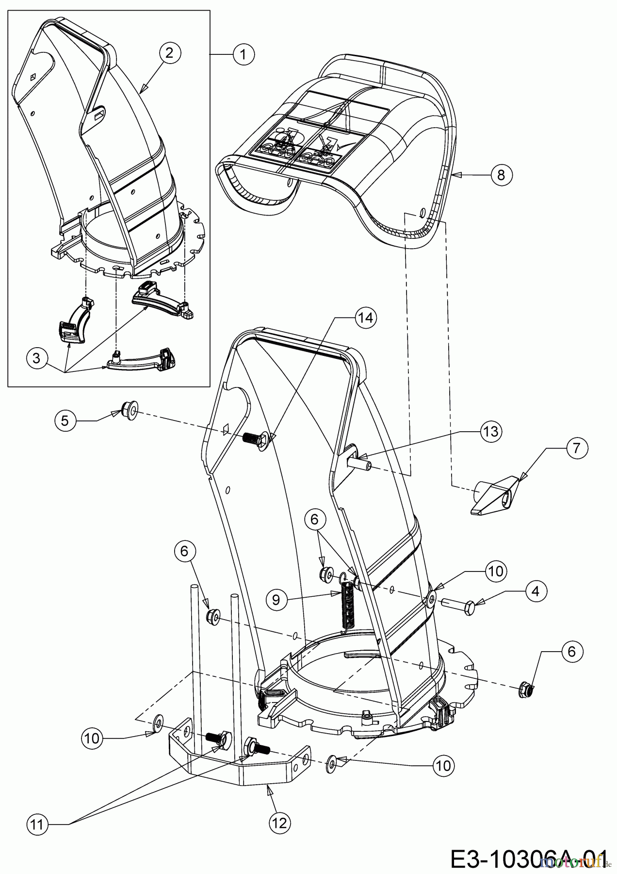  Wolf-Garten Schneefräsen SF 61 E 31AW6BF2650  (2020) Auswurfschacht