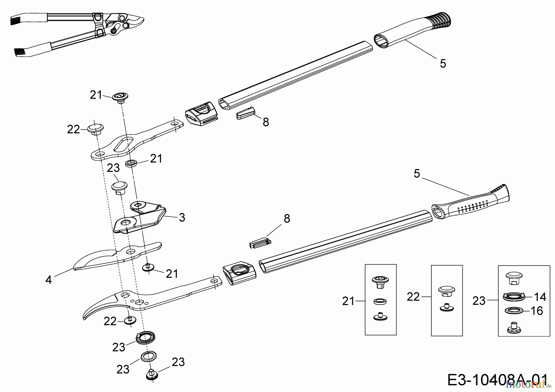 Wolf-Garten Astscheren Power Cut HRR 750 73BGAA06650 (2019) Grundgerät