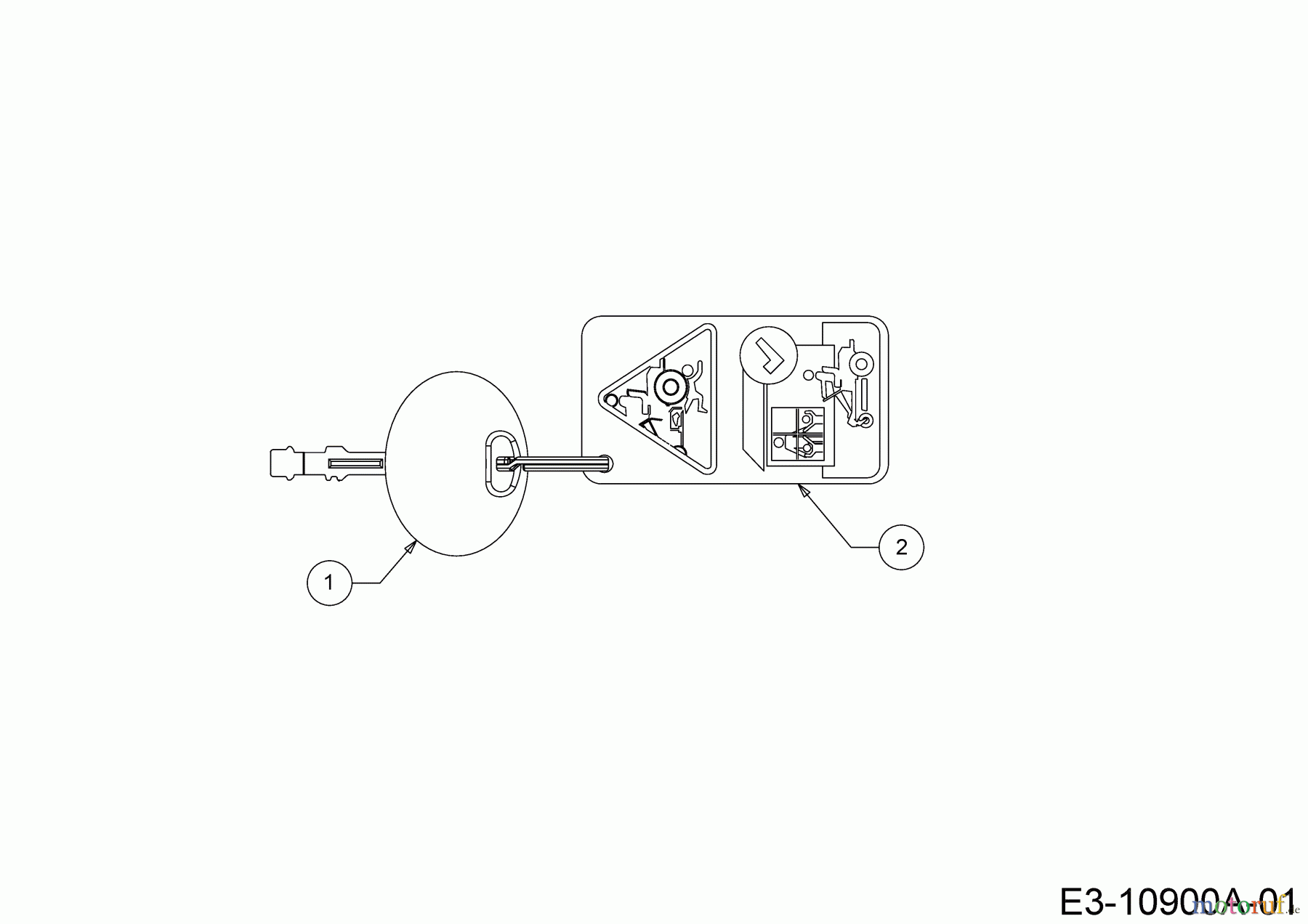 Wolf-Garten Rasentraktoren Scooter Hydro 13B721SD650 (2020) Schlüssel