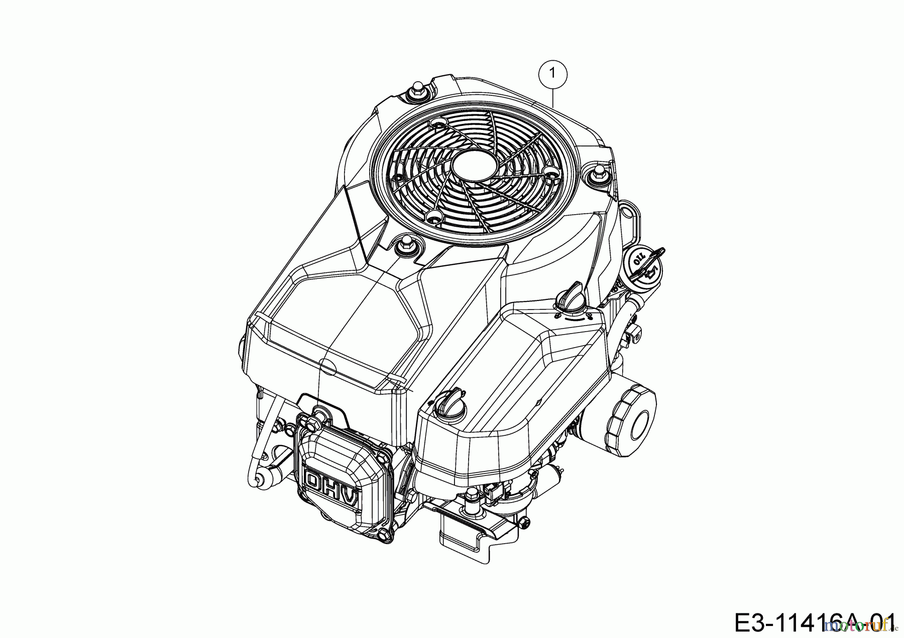  Wolf-Garten Rasentraktoren E 13/96 T 13AB765F650  (2019) Motor