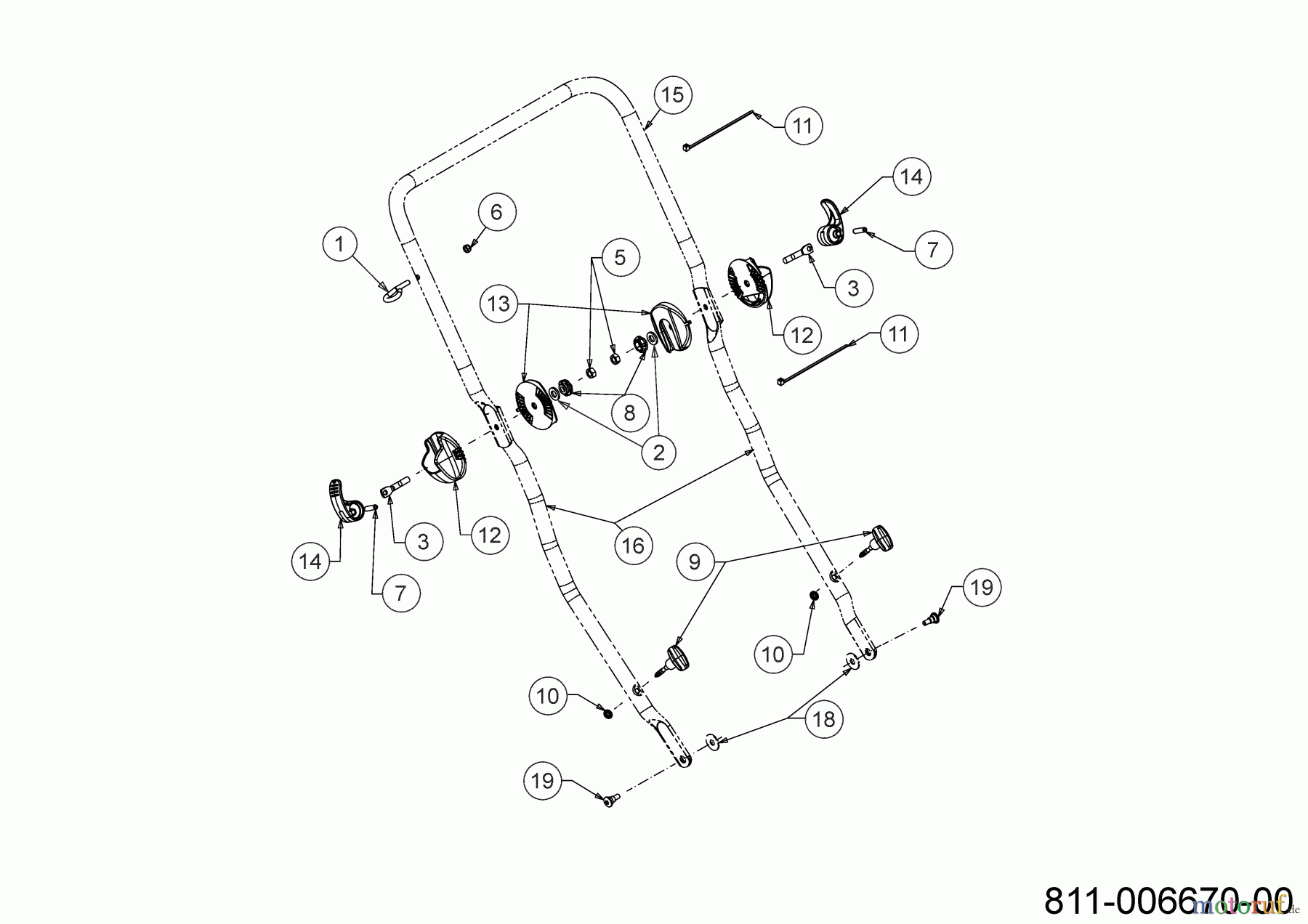 Wolf-Garten Motormäher mit Antrieb A 460 ASPHW 12CWTV5E650 (2021) Holm