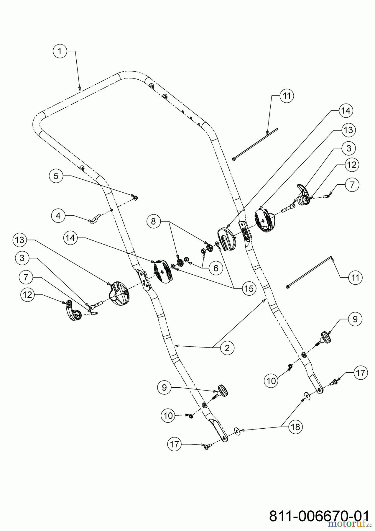 Wolf-Garten Motormäher mit Antrieb A 460 ASPHW 12DWTV5E650 (2023) Holm