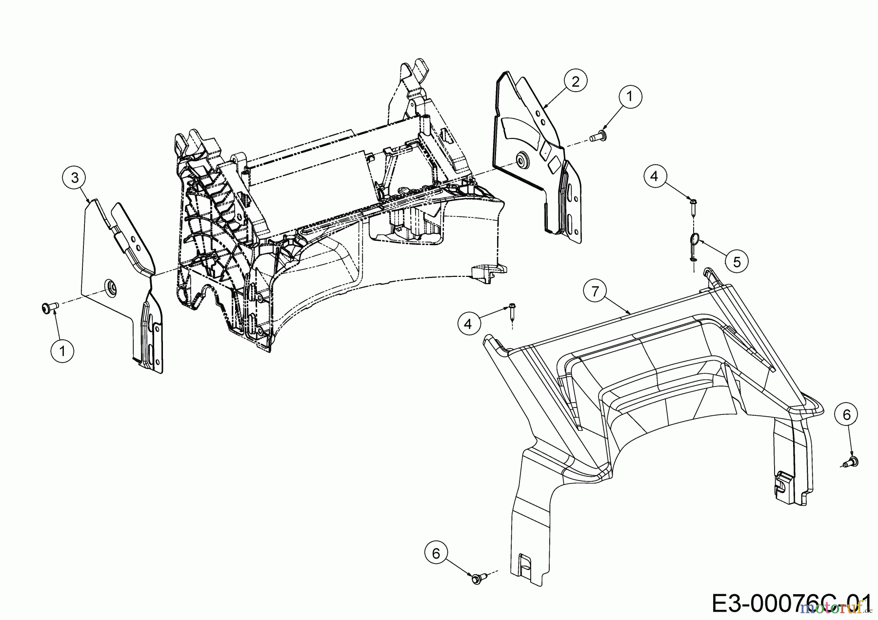 Wolf-Garten Motormäher mit Antrieb A 460 ASPHWIS 12CYTVB9650 (2021) Abdeckung hinten