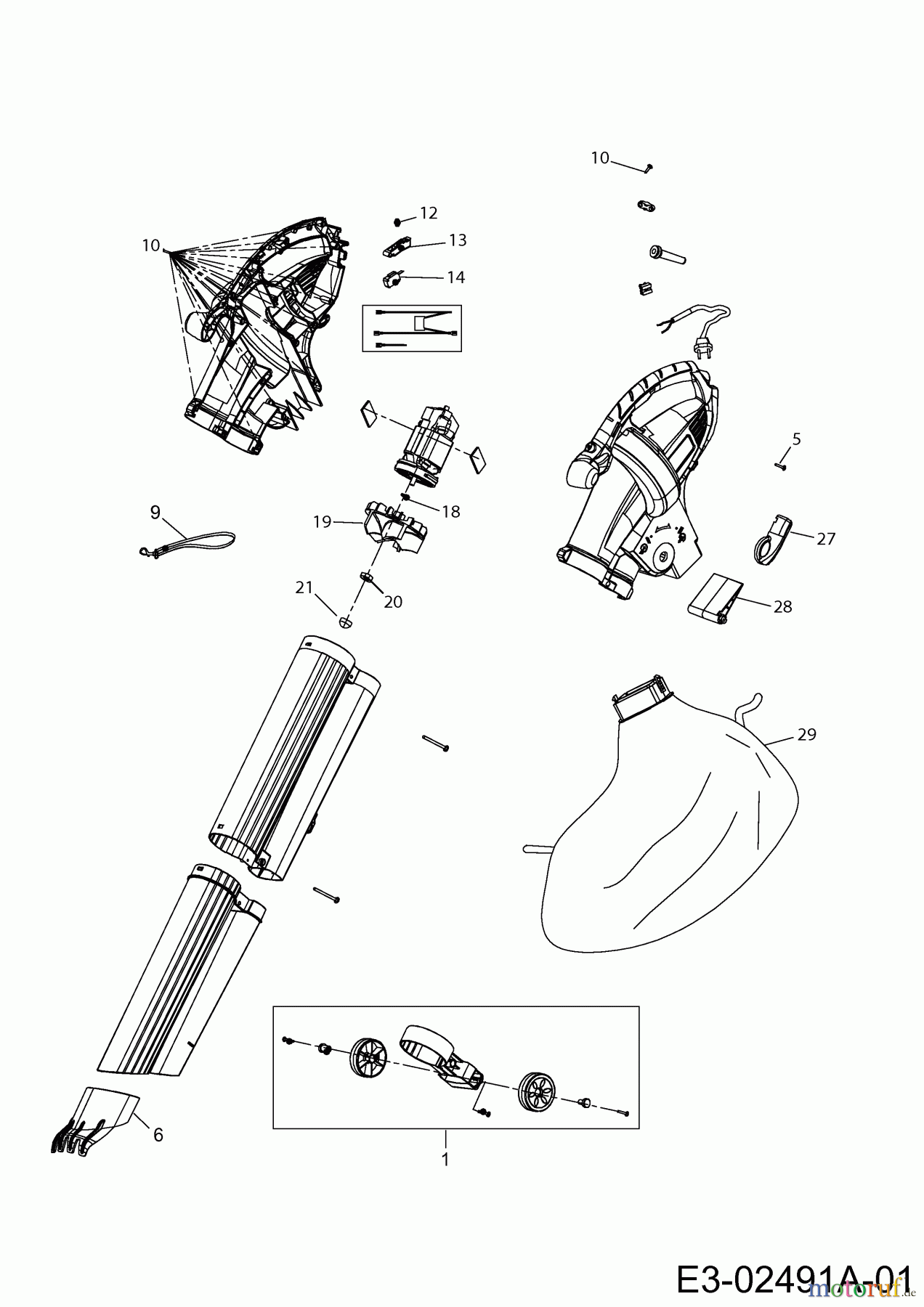 Wolf-Garten Laubbläser, Laubsauger LBV 2600 E 41BB0BE7650 (2022) Grundgerät