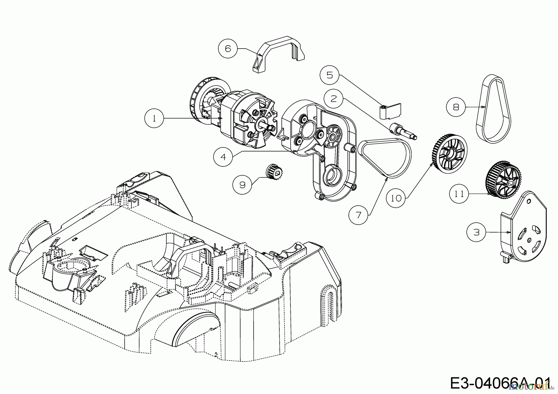Wolf-Garten Elektrovertikutierer VA 378 E 16BFFHPAC50 (2022) Antrieb