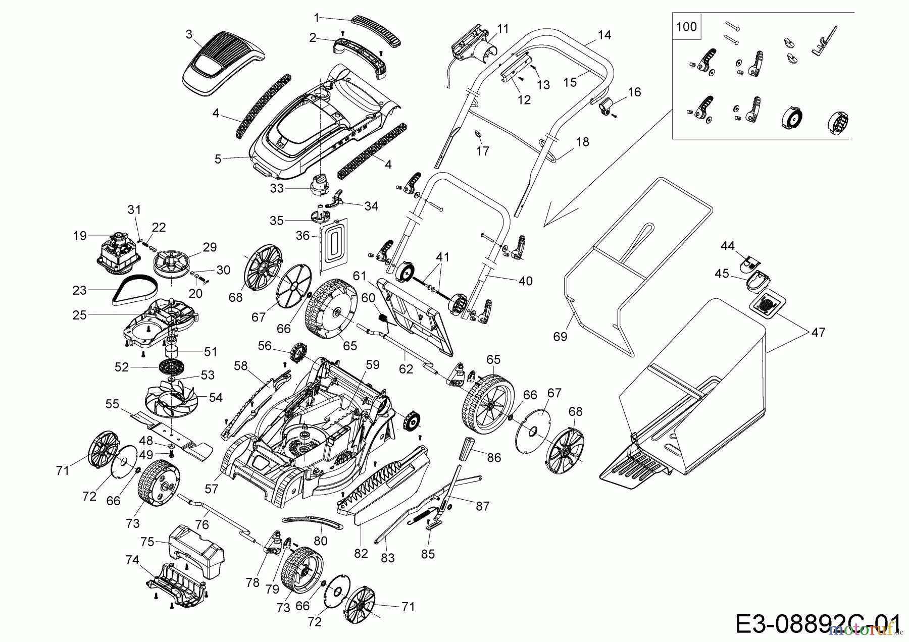 Wolf-Garten Elektromäher A 370 E 18BKHJH2650 (2022) Grundgerät