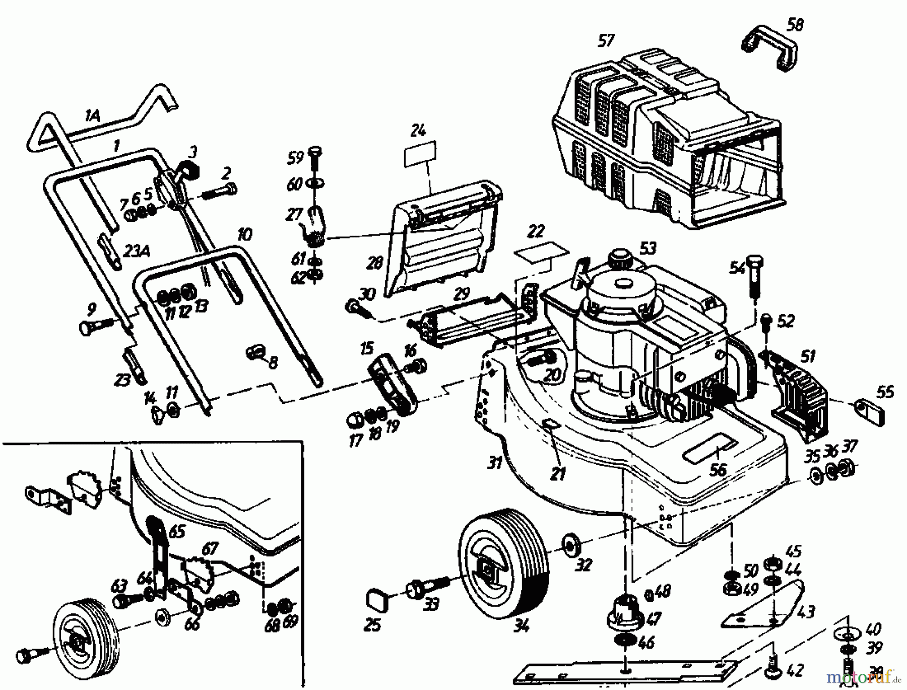 Golf Elektromäher 245 EF 02881.02 (1985) Grundgerät