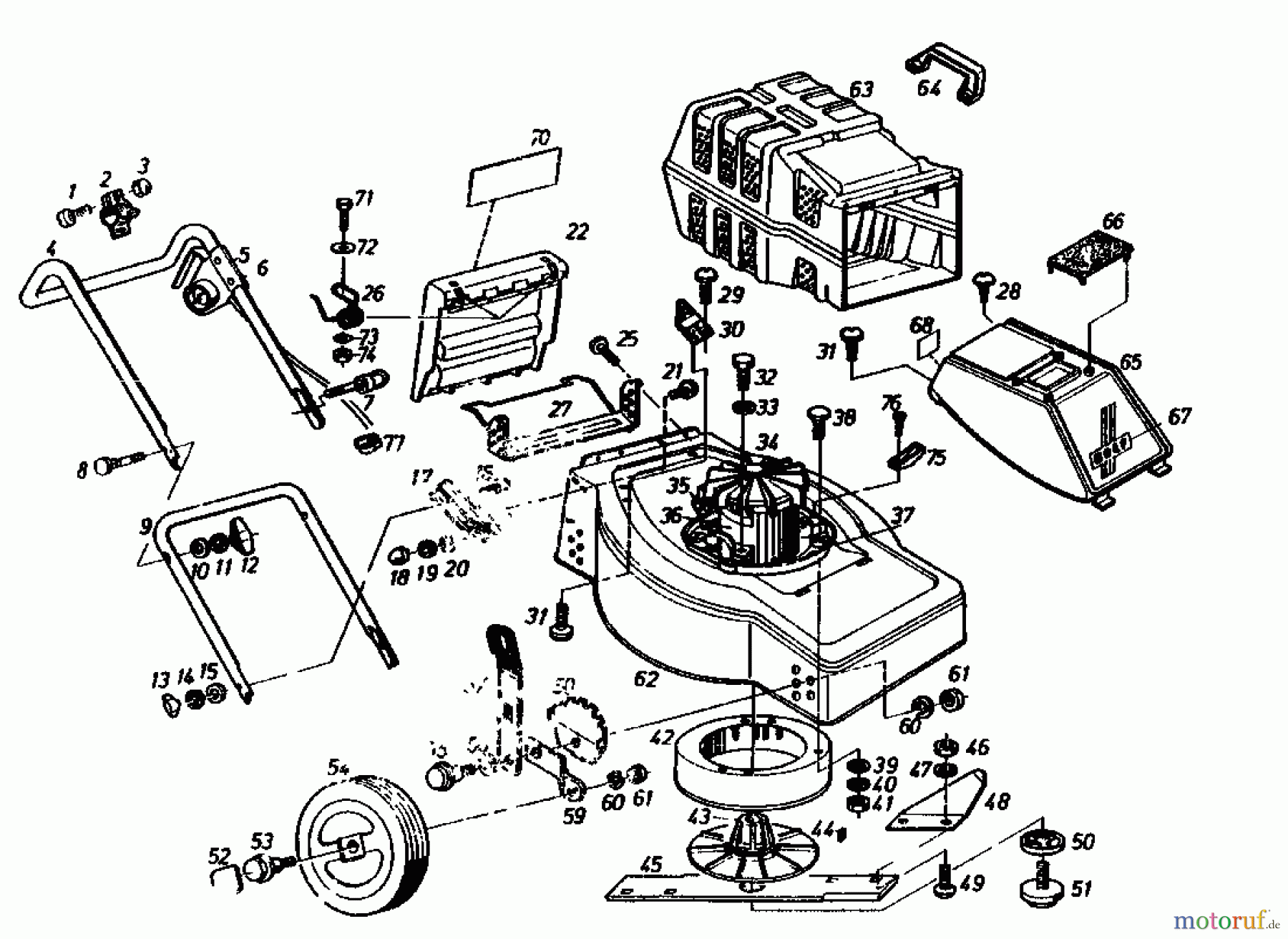 Golf Elektromäher 245 HLE 02623.08 (1985) Grundgerät