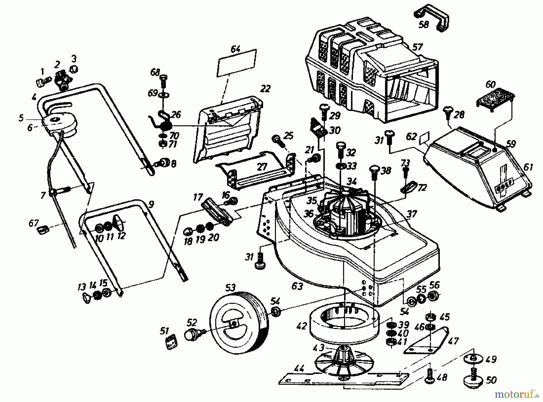 Golf Elektromäher 245 HE 02623.06 (1985) Grundgerät