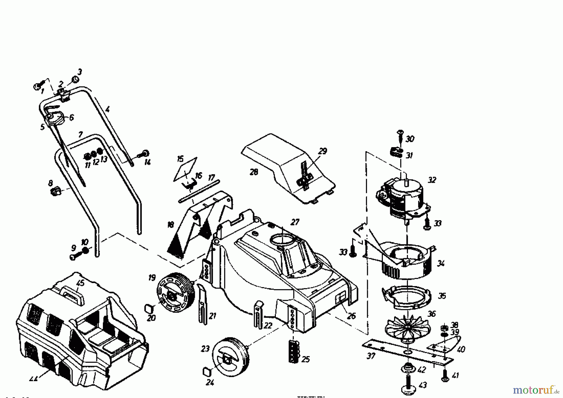 Golf Elektromäher 140 HE 02889.01 (1985) Grundgerät