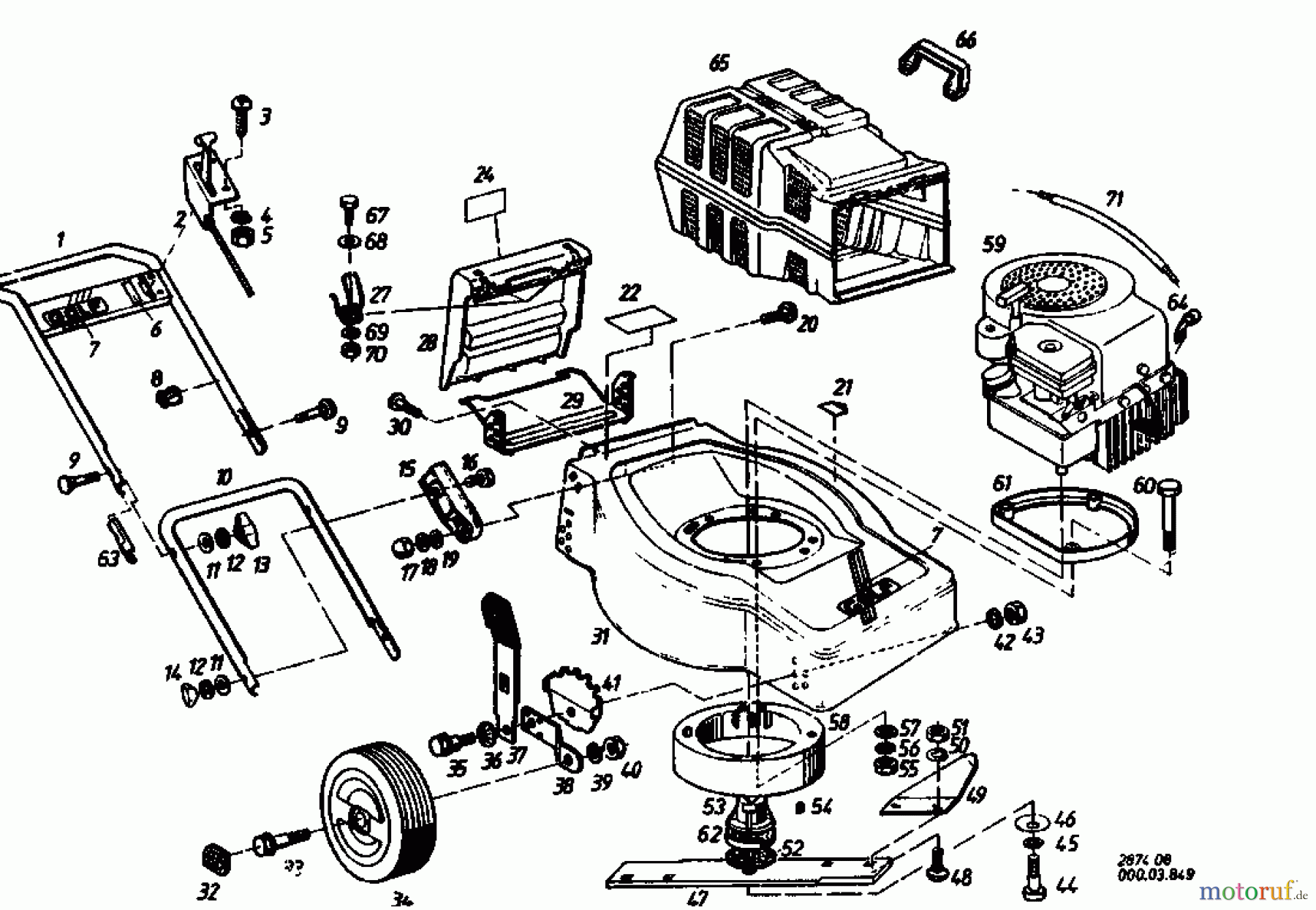  Golf Motormäher 245 H 4 B 02874.08  (1985) Grundgerät