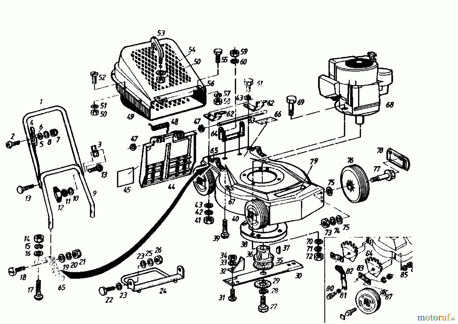  Gutbrod Motormäher TURBO 45 B-B 02876.02  (1985) Grundgerät