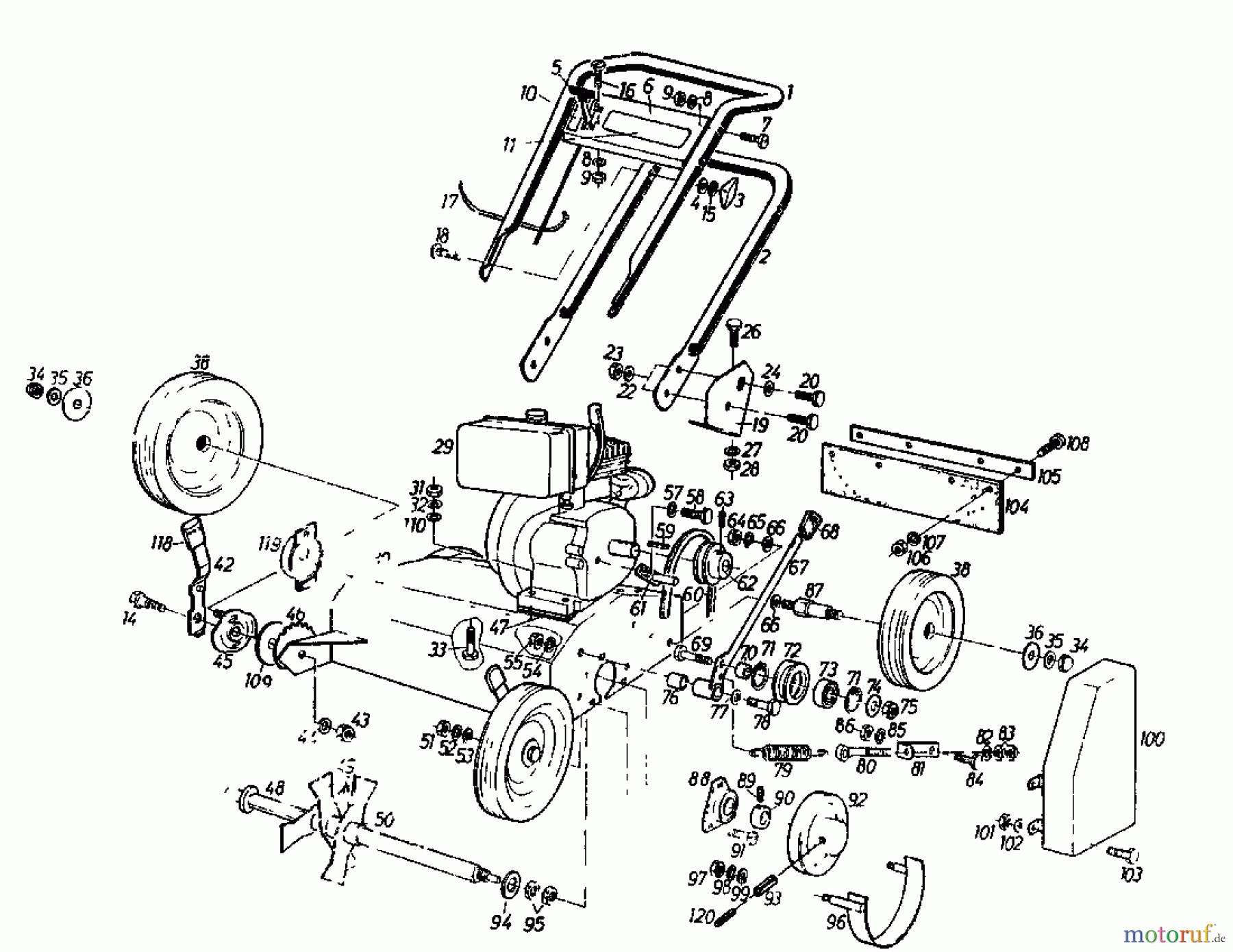 Gutbrod Motorvertikutierer VS 50 A 00053.01 (1985) Grundgerät
