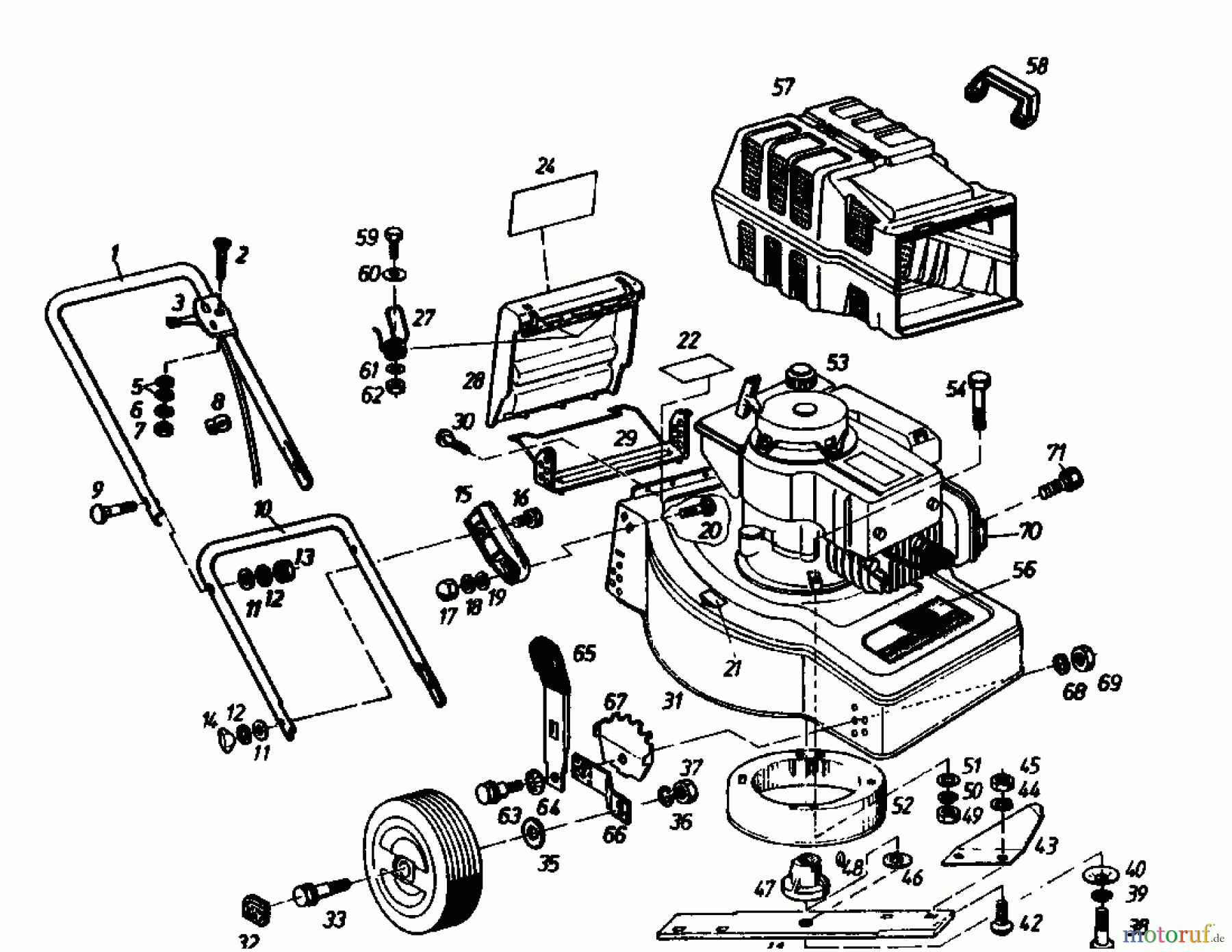 Golf Motormäher Golf 4 T 02891.02 (1986) Grundgerät