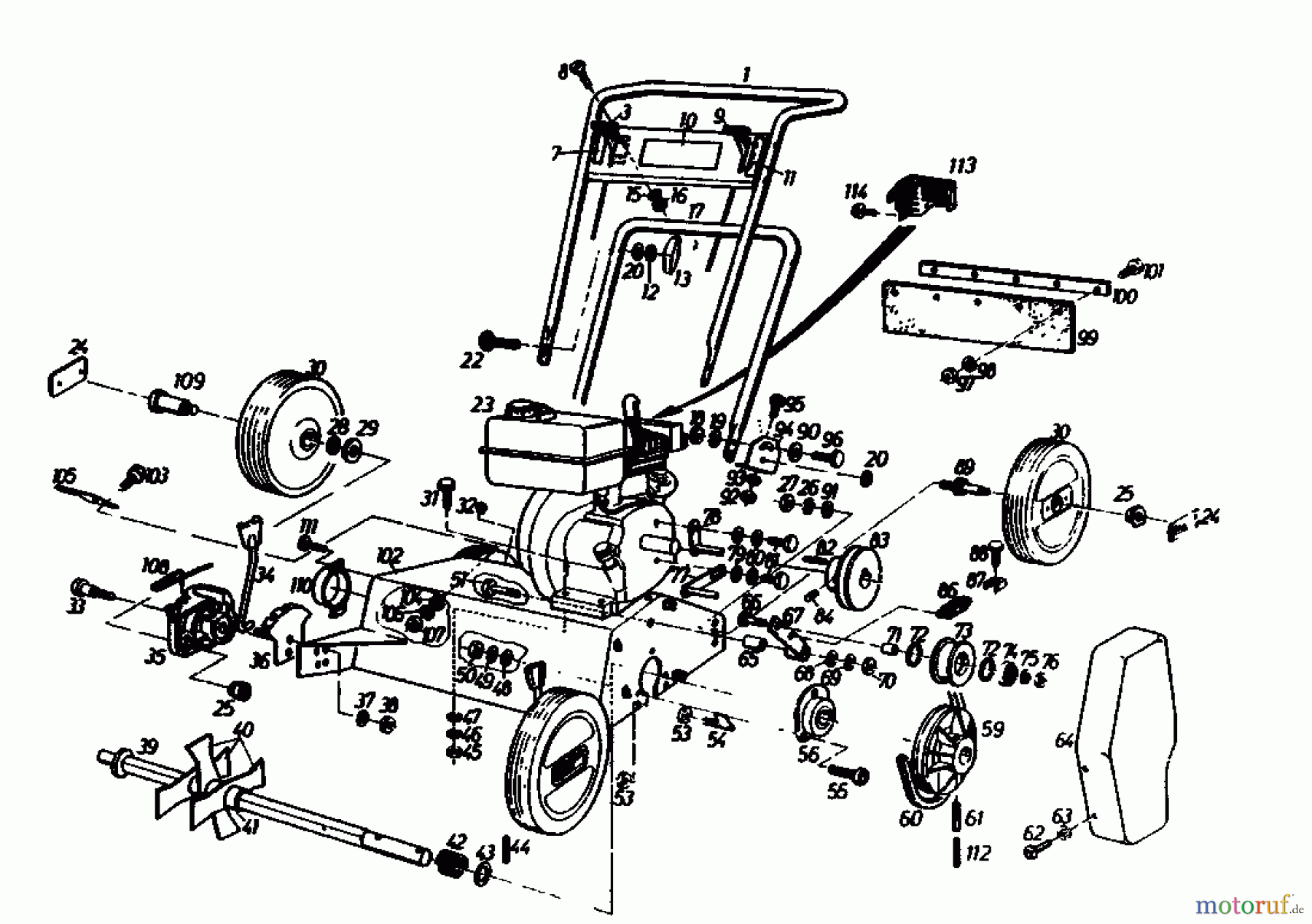 Golf Motorvertikutierer 140 V 4 00054.05 (1986) Grundgerät
