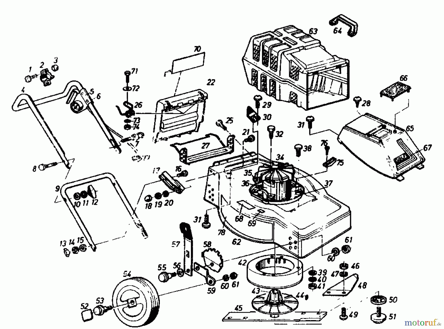 Golf Elektromäher 245 HLE 02623.08 (1986) Grundgerät