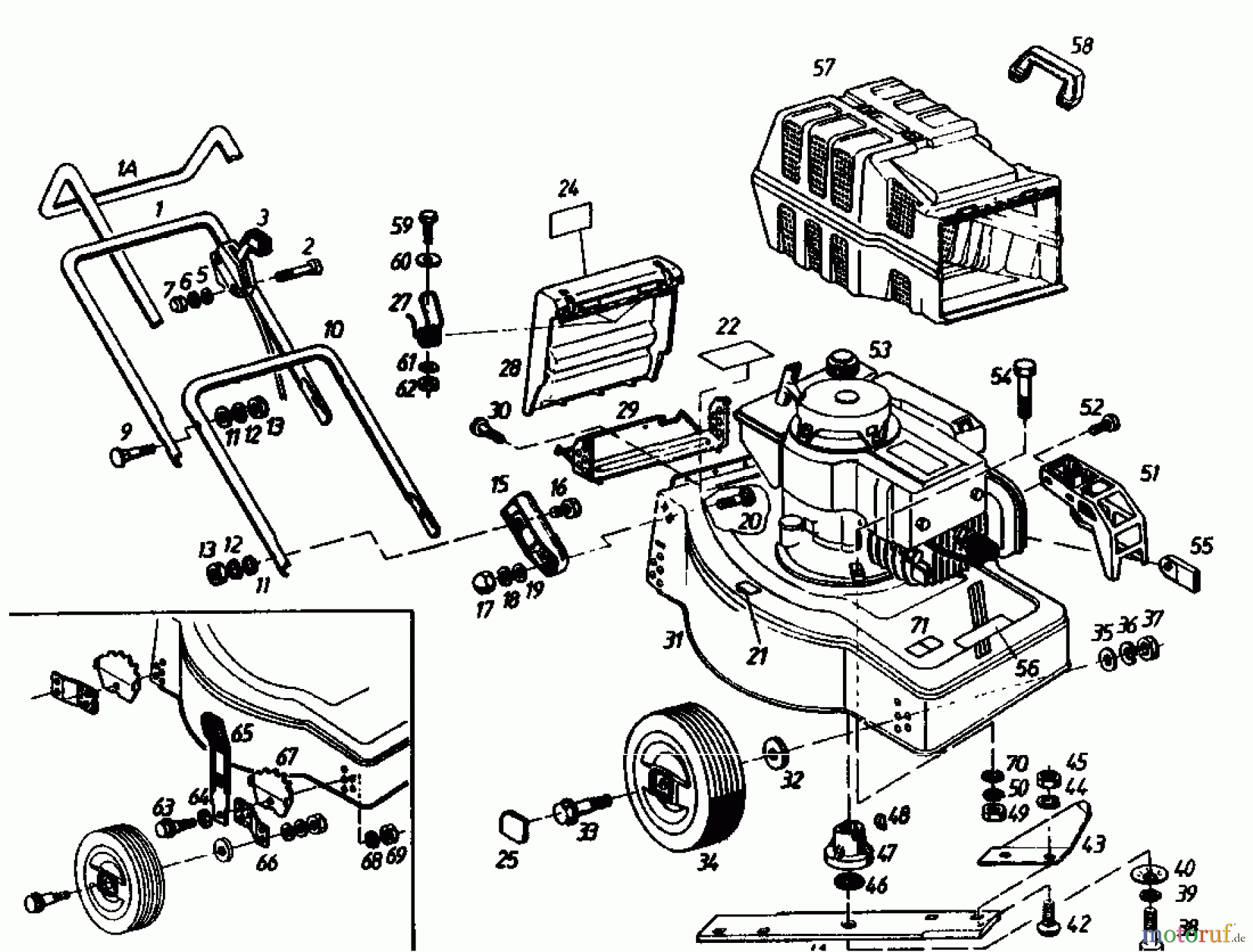Golf Motormäher HBL 02880.04 (1986) Grundgerät