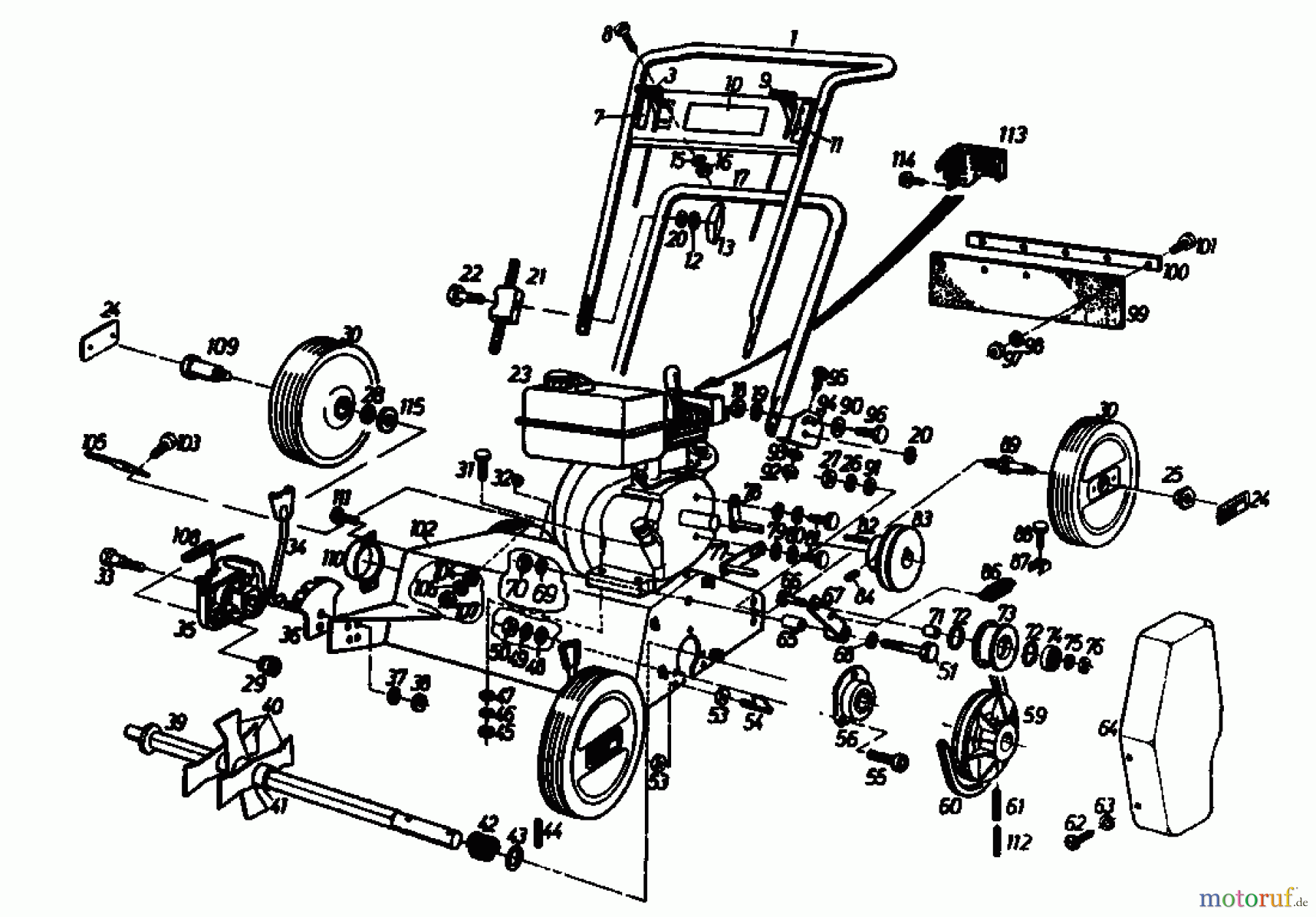 Gutbrod Motorvertikutierer VS 40 A 00054.04 (1986) Grundgerät